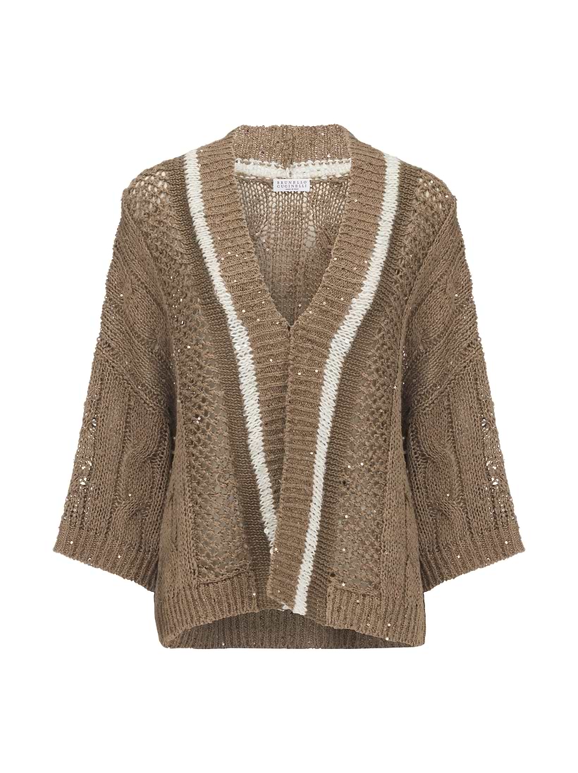 アウターその他 BRUNELLO CUCINELLI LUREX CARDIGAN Brunello Cucinelli women's Sequin knitted cardigan - buy for