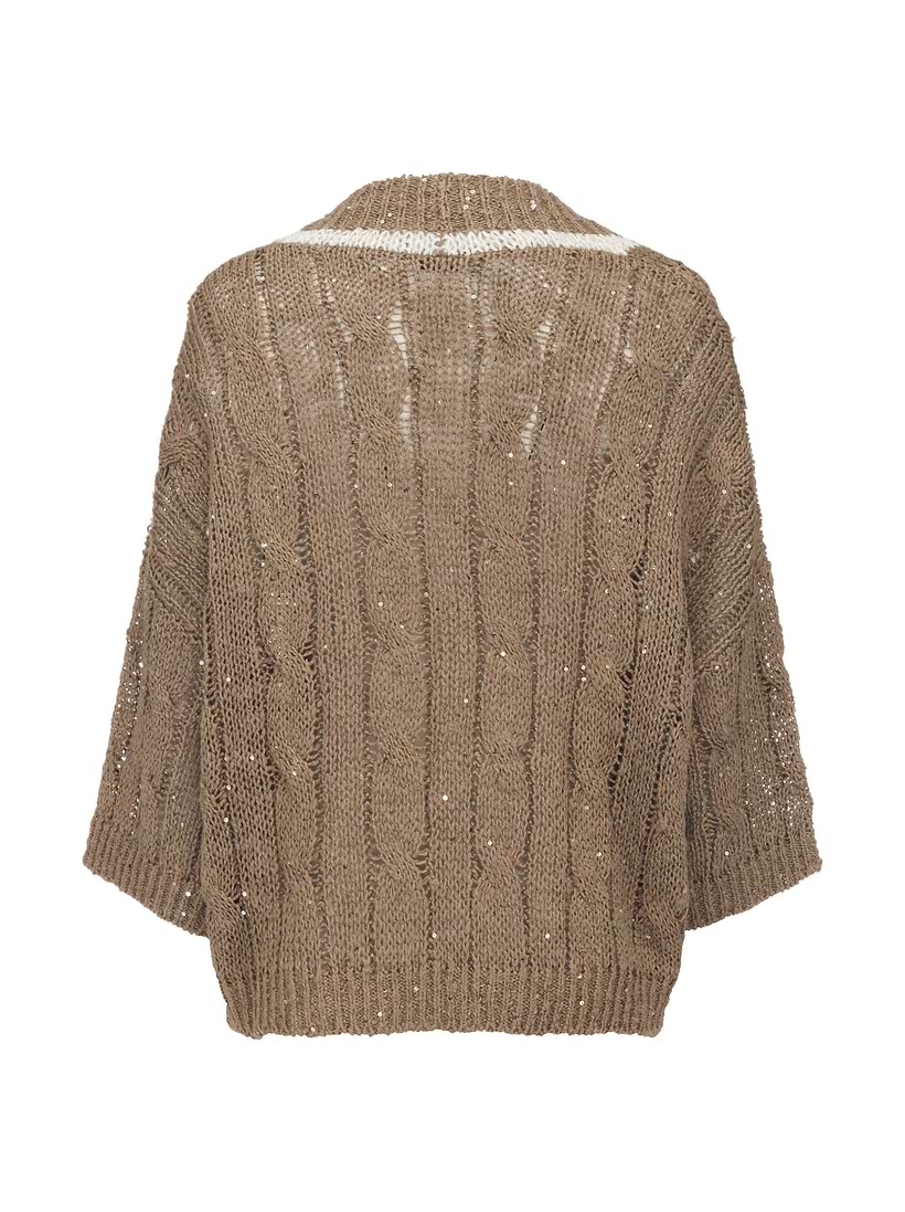 BRUNELLO CUCINELLI カシミヤ シルク スパンコール ニット S スパンコール S BRUNELLO CUCINELLI(ブルネロクチネリ) トップス