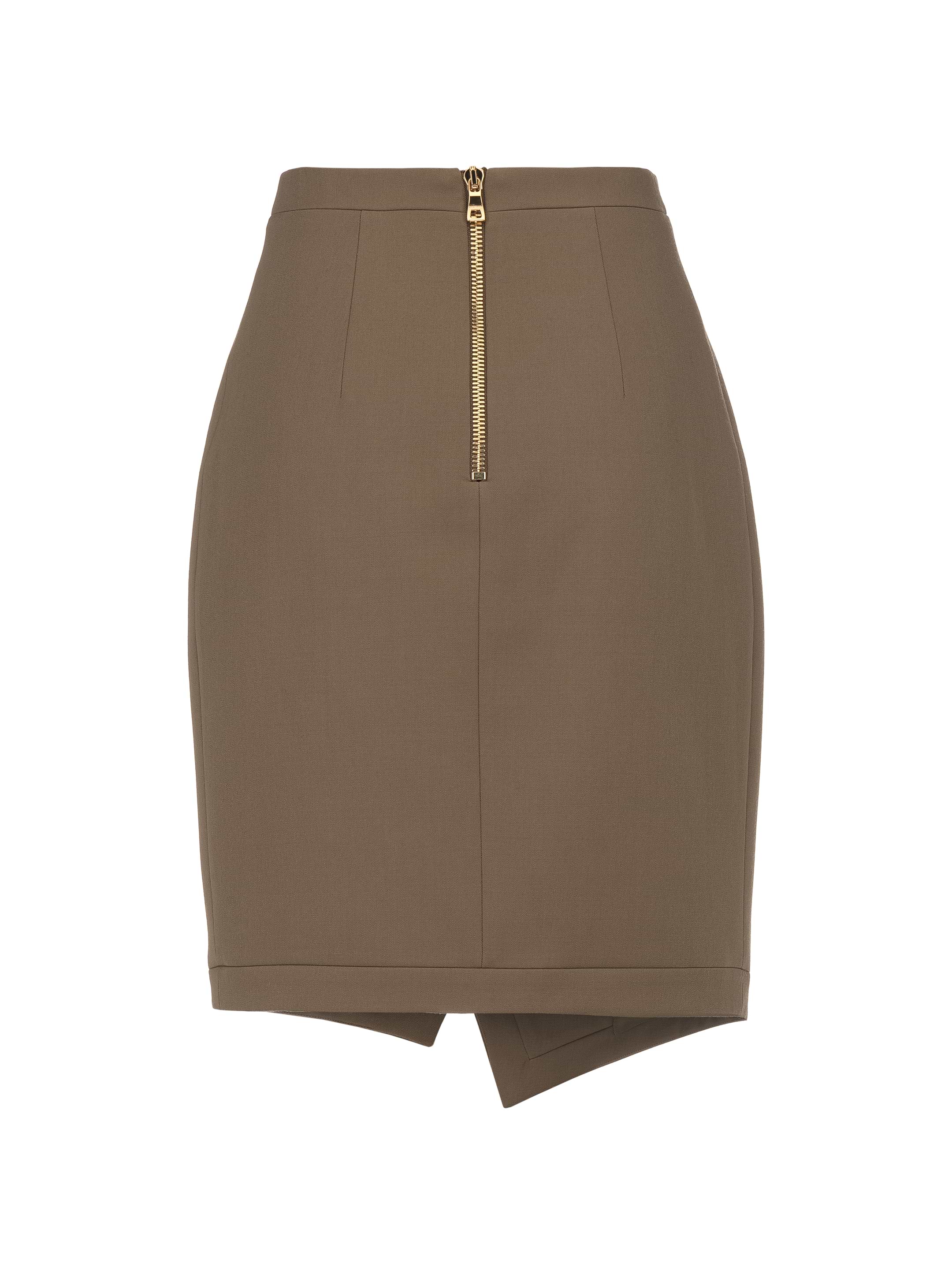【関税込み】balmain 'HW Rolled' skirt Short skirt in Balmain label jacquard knit black black