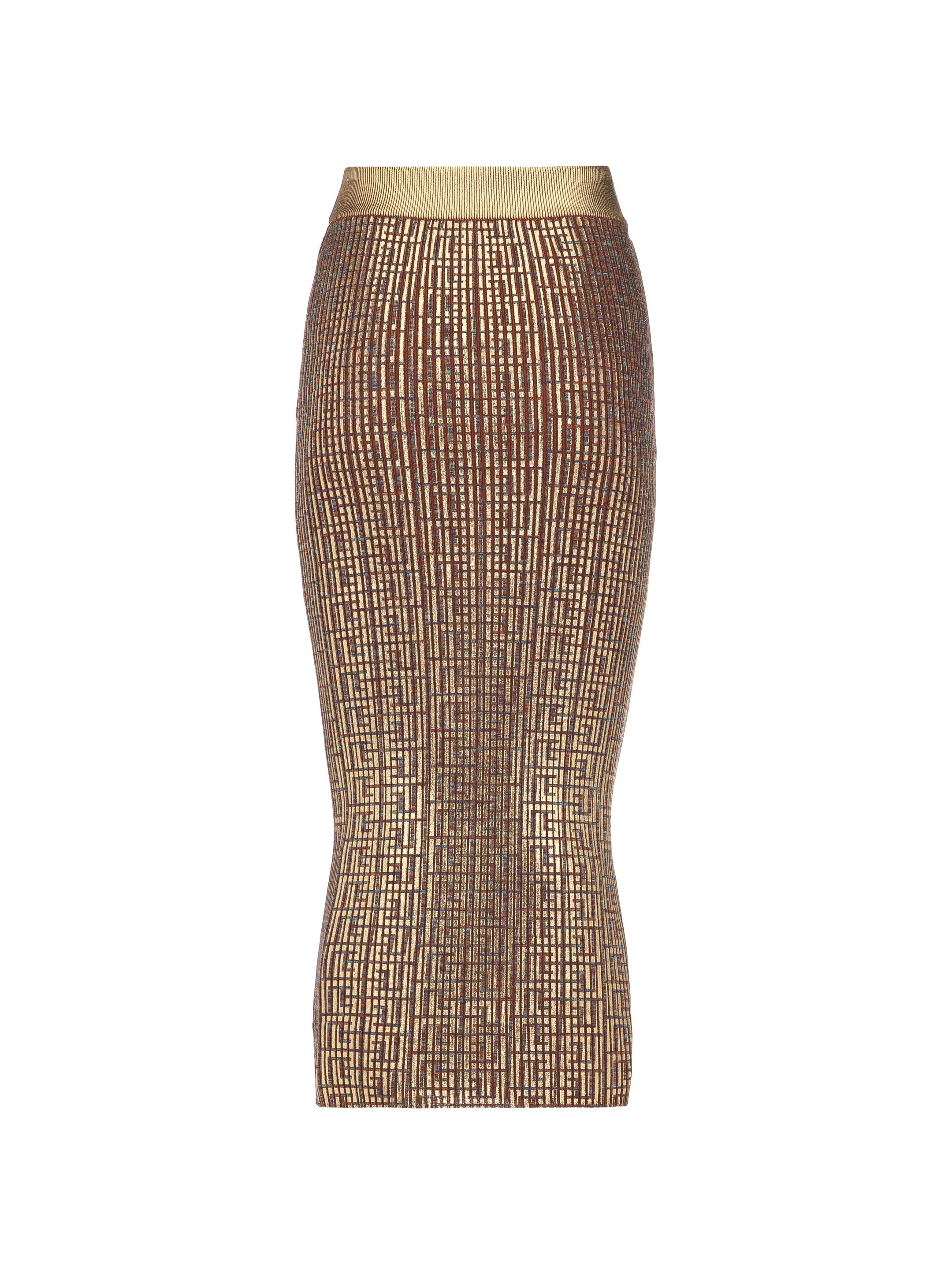 スカート BALMAIN Balmain Woman's Monogram Wool Pencil Skirt with Zip Balmain Monogram Wool Pencil Skirt With Zip | italist
