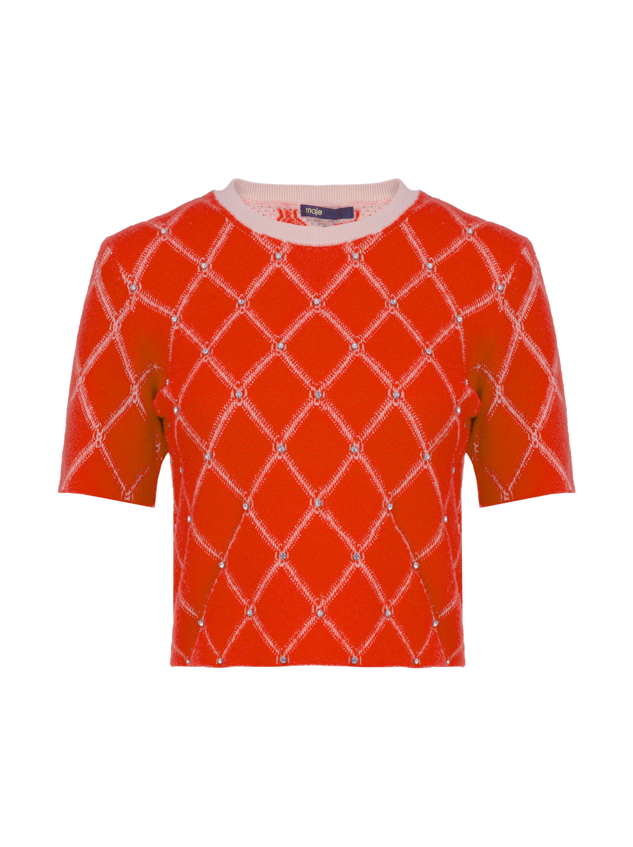 Maje women's Crop top with rhinestones - buy for 60350 KZT