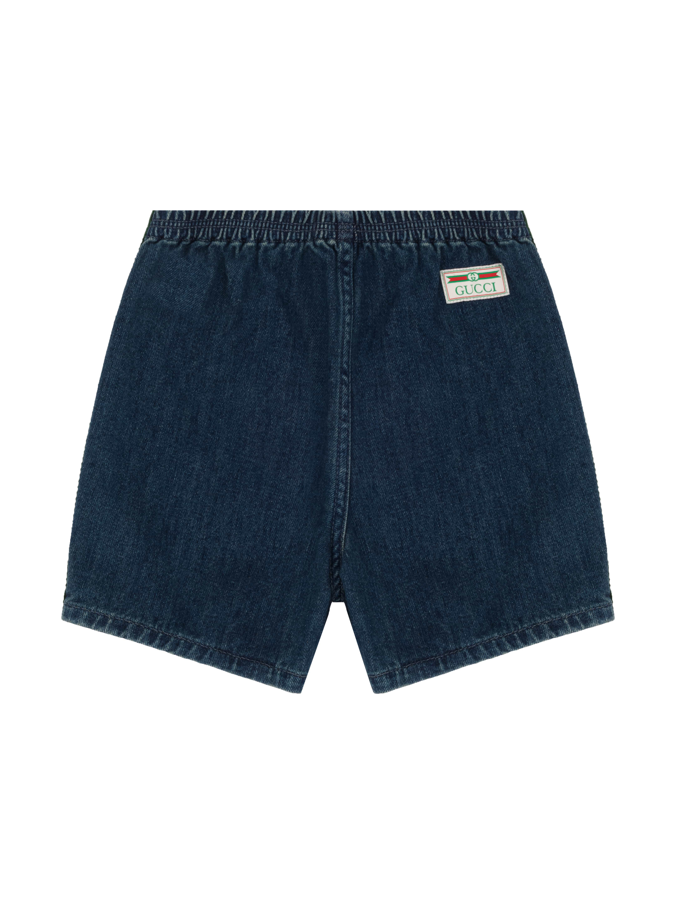 Gucci Denim shorts with side stripes for newborns - buy for