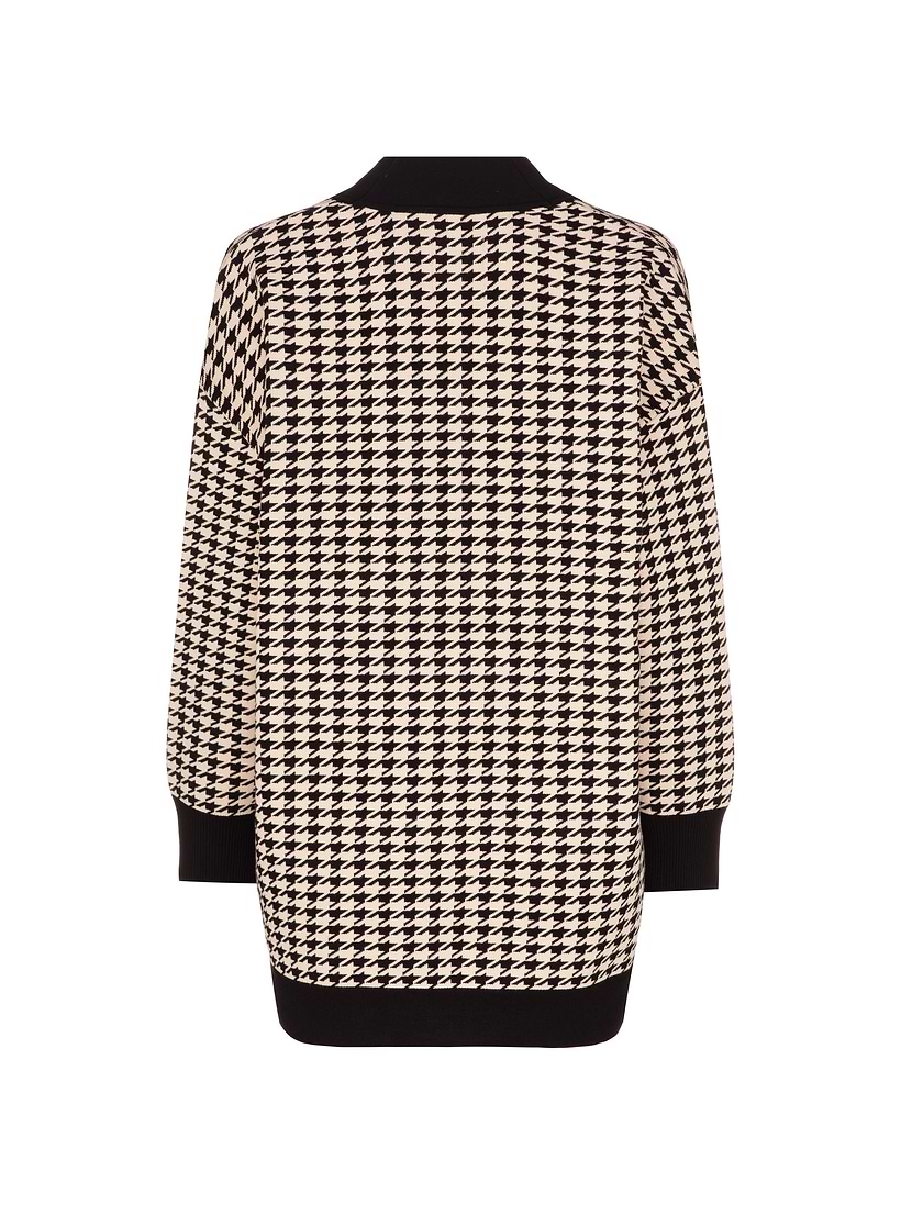 ジャケット・アウター SANDRO Long Houndstooth Coatigan SANDRO Long Houndstooth Cardigan | endource