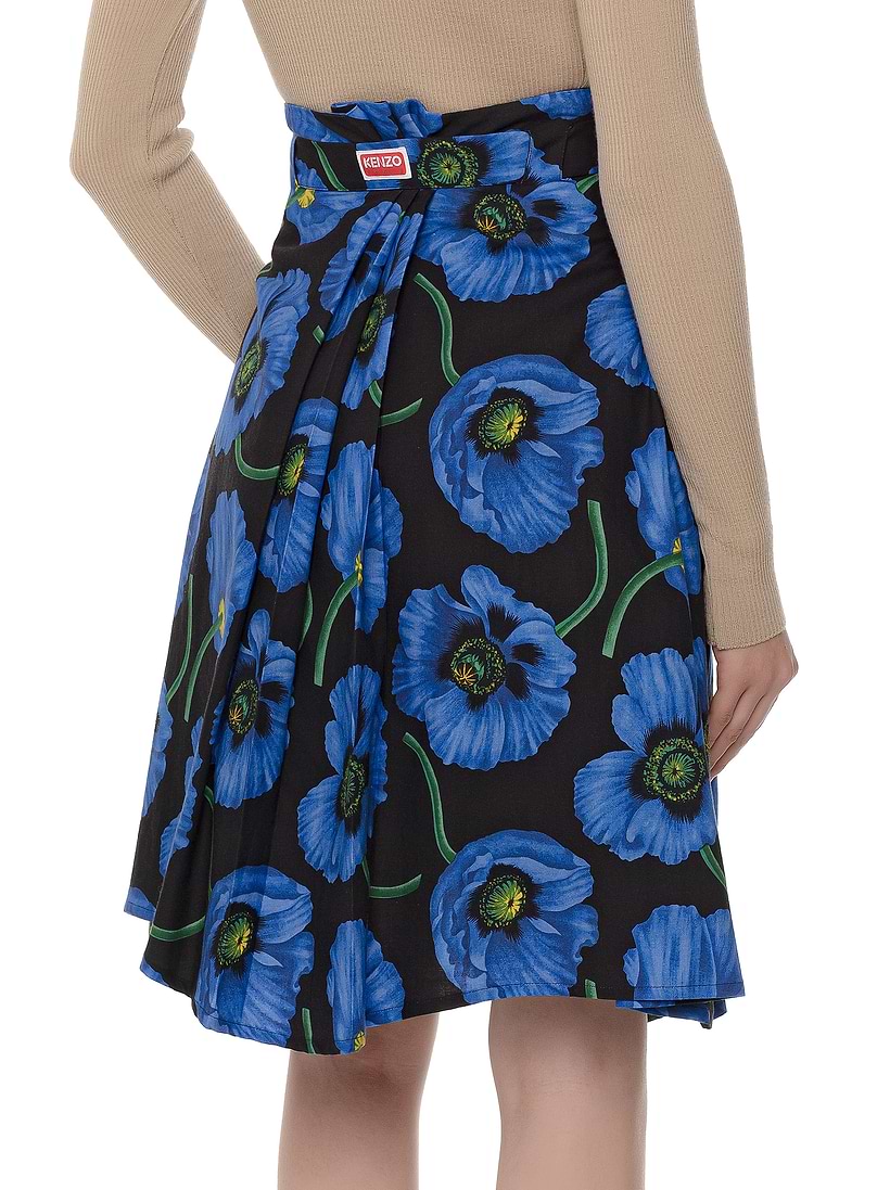 【新品】KENZO POPPY ポピー フレア ミディ スカート 新品】KENZO POPPY ポピー フレア ミディ スカート