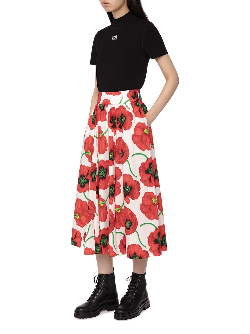 【送料&関税込】Floral Skirt Kenzo Kenzo Poppy floral-pattern skirt Kenzo for women - buy in