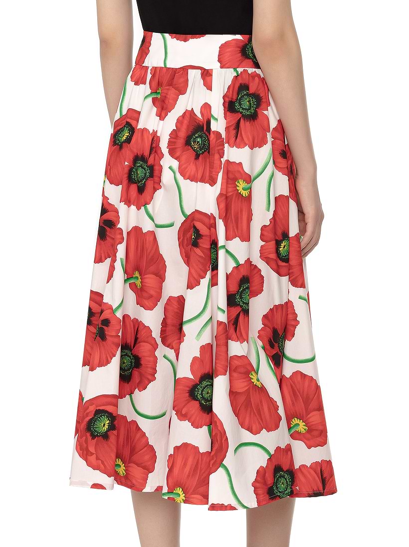 スカート KENZO Woman Skirt Military FD52JU1999O3 50 Women's Kenzo Midi Skirt | INTERVISTA