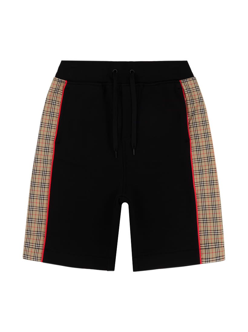 Burberry kids' Cotton shorts with side stripes - buy for