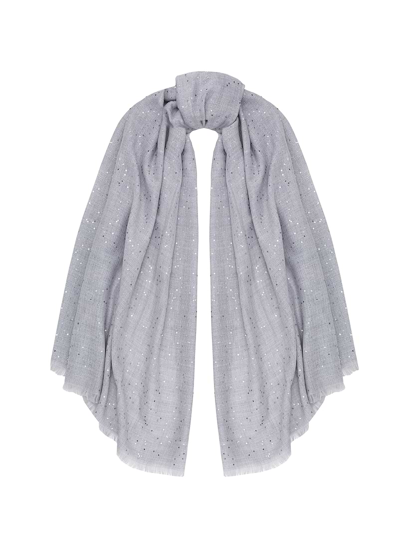 スカーフ Brunello Cucinelli Cashmere Silk Stole With Sequins Scarf in cashmere and silk blend with sequins Brunello