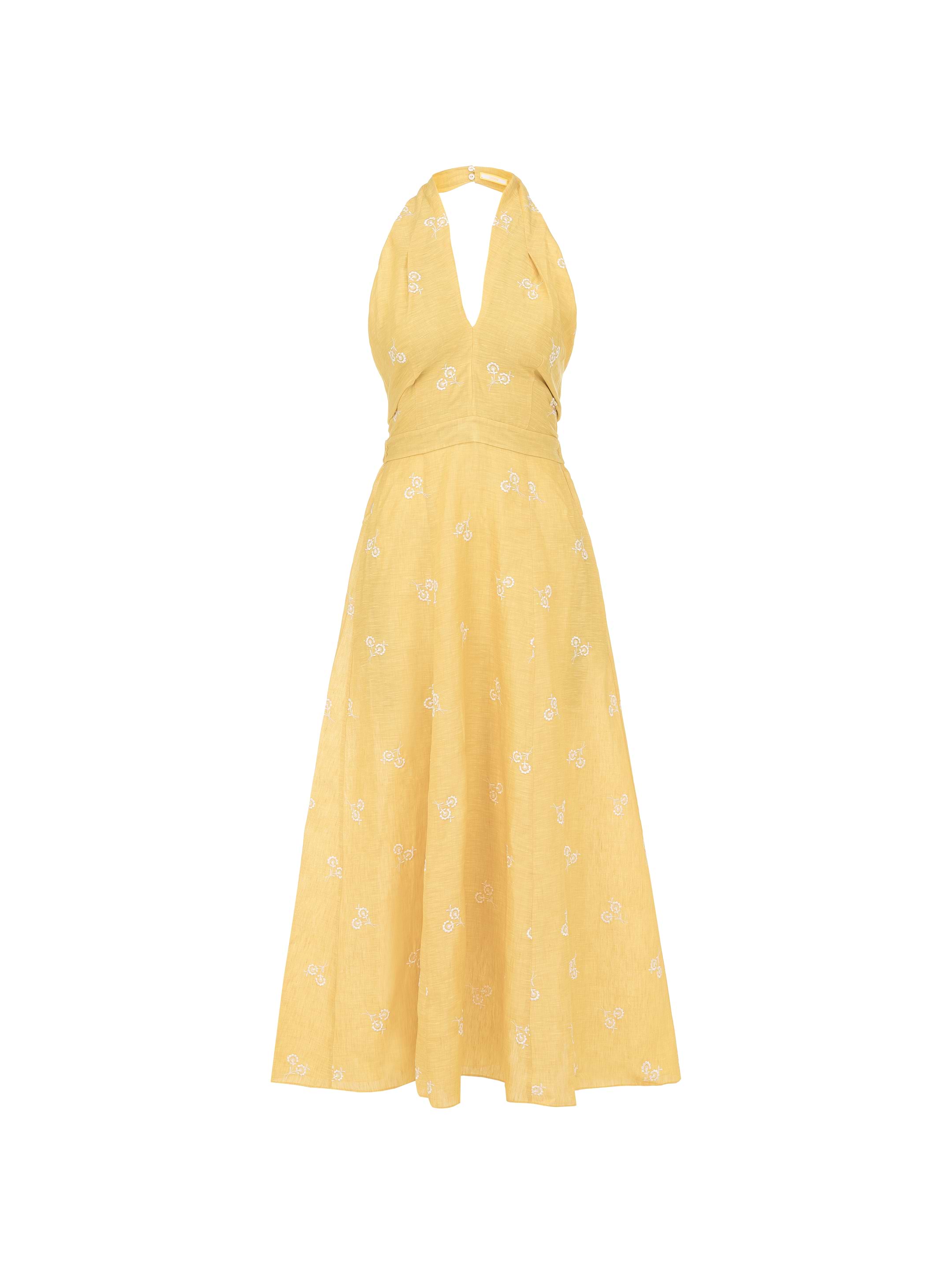 韓国人気[SWIMCITY♥]Surin dress (navy, yellow) Wild Soul Swim Cover Up Dress - Neon Yellow | Fashion Nova