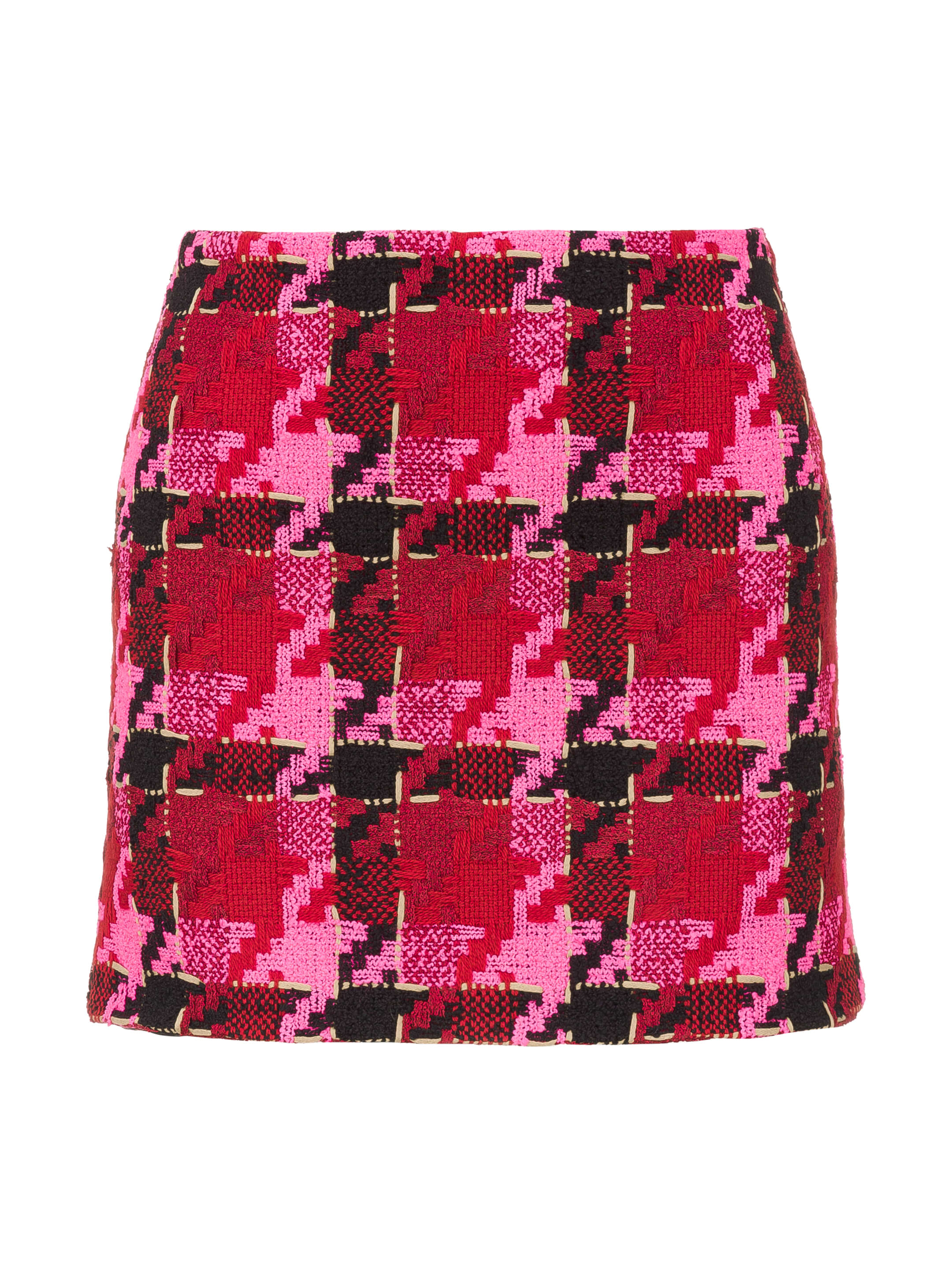 【関税＆送料込み】Versace Tweed Skirt sz 38 NEW $825 VERSACE Red Blue Wool Check RUNWAY TWEED Wrap
