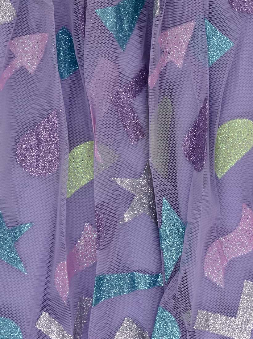Stella McCartney kids' Double-layer dress with geometric