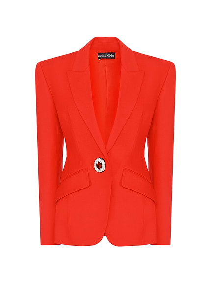 ボトムスその他 David Koma 'Cropped' Blazer David Koma Oversized Houndstooth Cropped Jacket in Pink