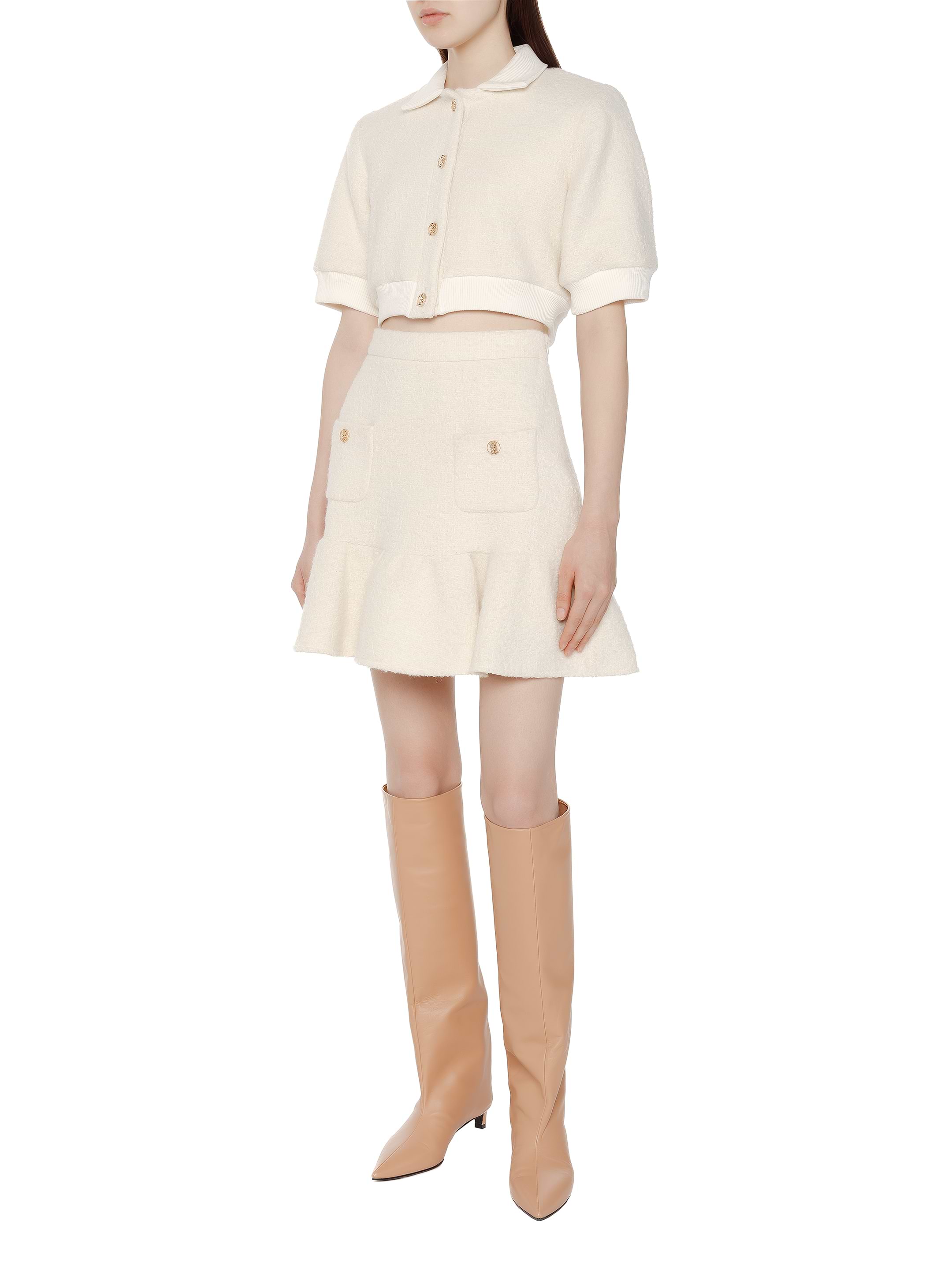 Bouclé mini skirt Sandro for women - buy in the official