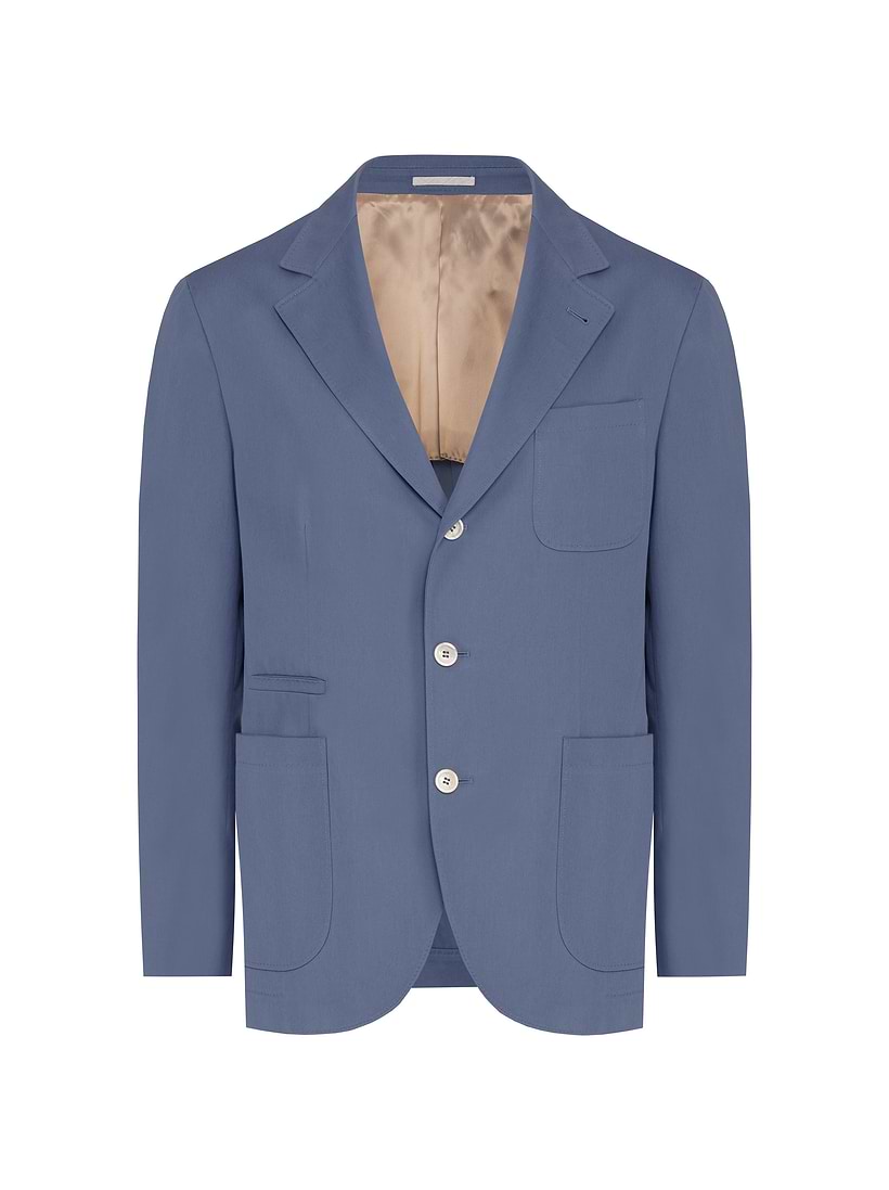 【関税＆送料込み】Brunello Cucinelli Cotton Single-Breaste Brunello Cucinelli Cotton Linen Twill Single-Breasted Blazer