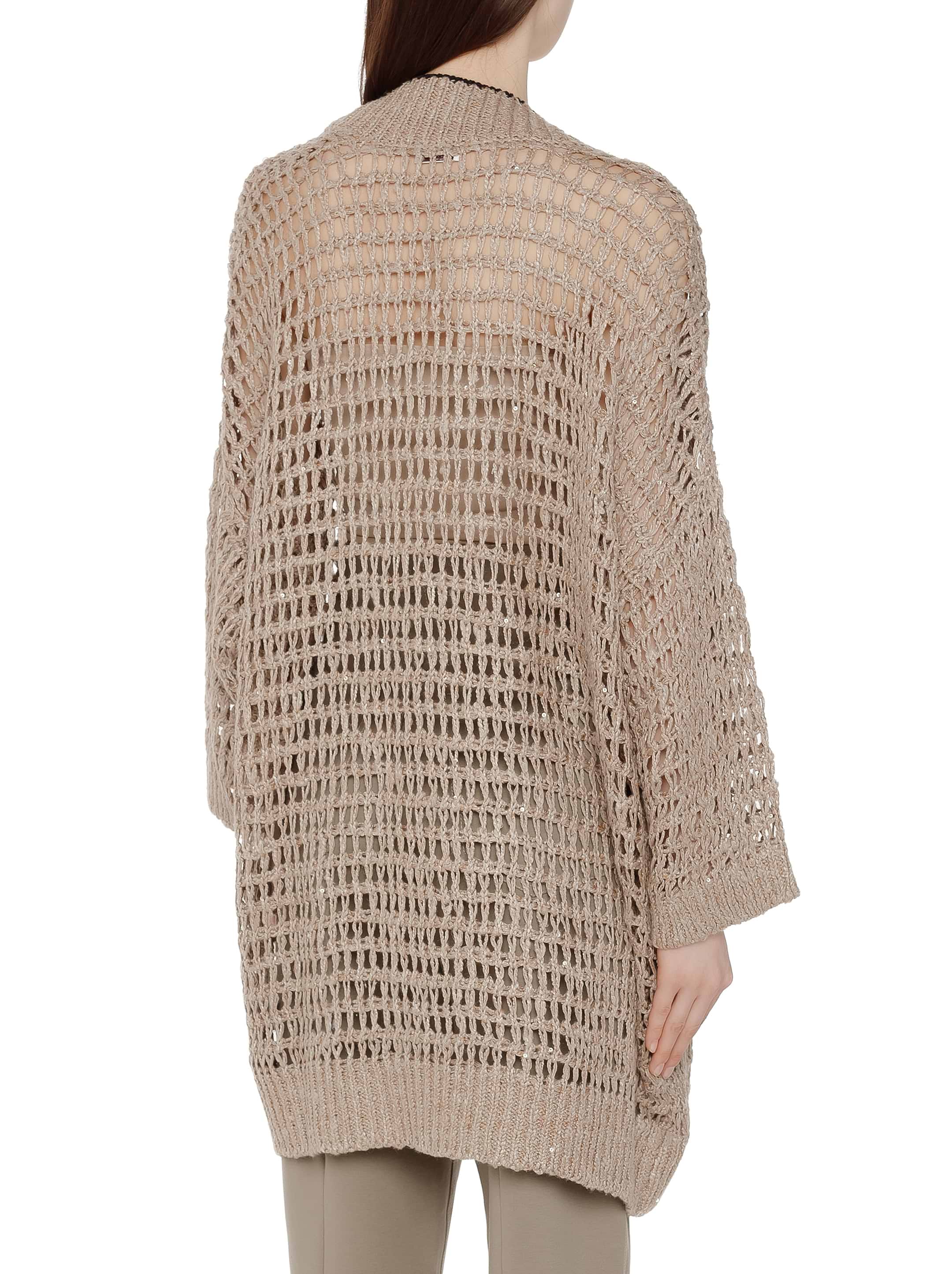Brunello Cucinelli - Beige Opera Sequin Knit Cardigan