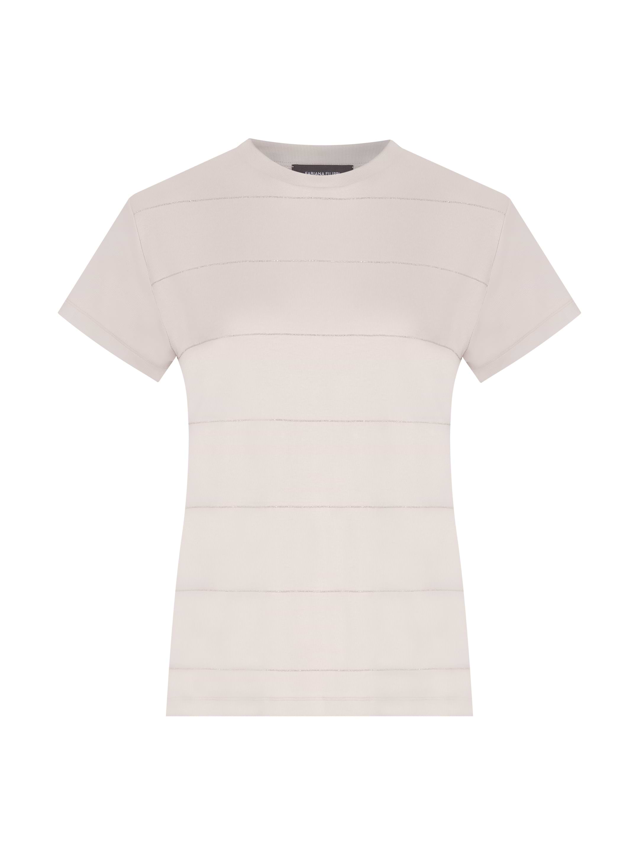 Tシャツ・カットソー FABIANA FILIPPI Woman T-Shirt White JED264F096D616 0142 Fabiana Filippi bead-embellished T-shirt | White | FARFETCH