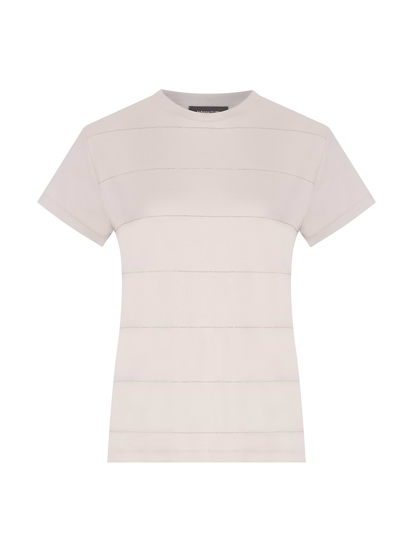 Tシャツ・カットソー FABIANA FILIPPI T-SHIRTS Fabiana Filippi bead-embellished T-shirt | White | FARFETCH