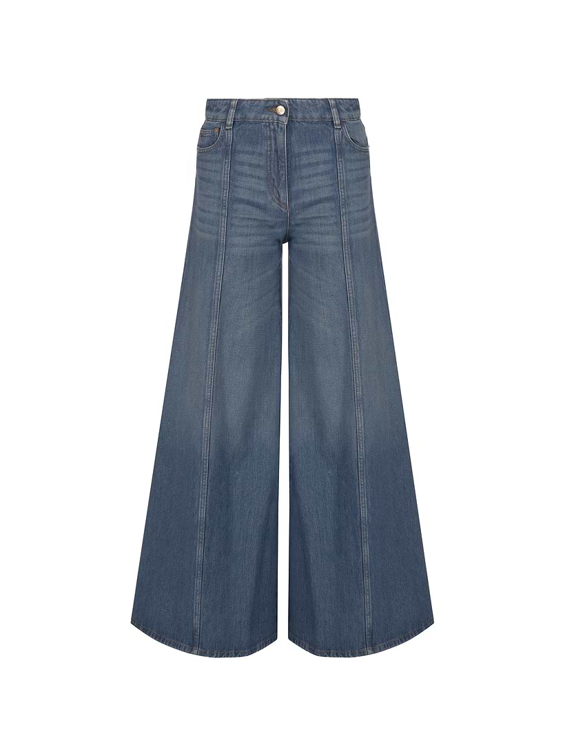 Valentino Garavani women's V-logo flared jeans - buy for