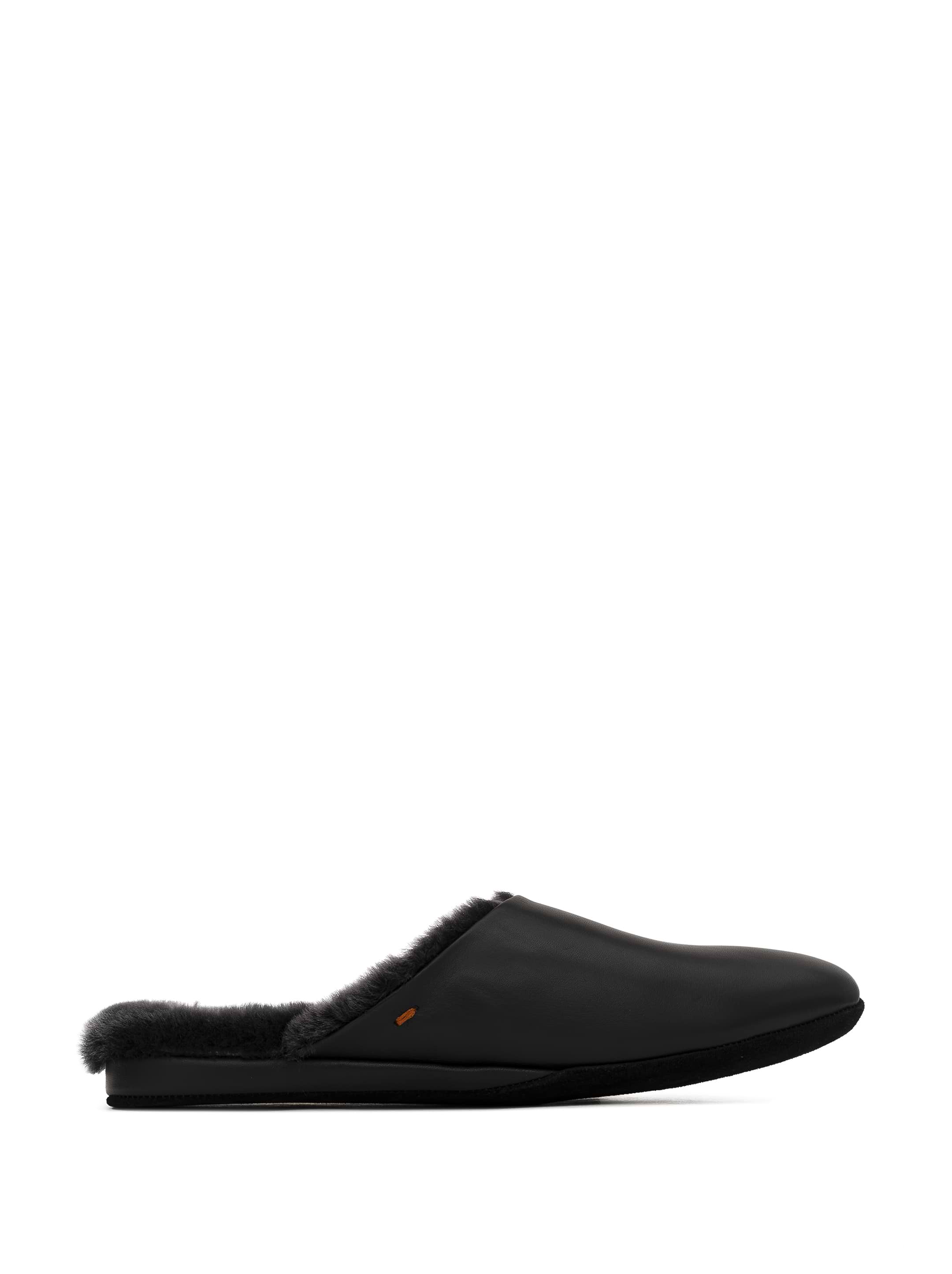 サンダル・ミュール SANTONI Cappuccino Leather Didi Slippers Santoni men's Leather fur slippers - buy for 150600 KZT in