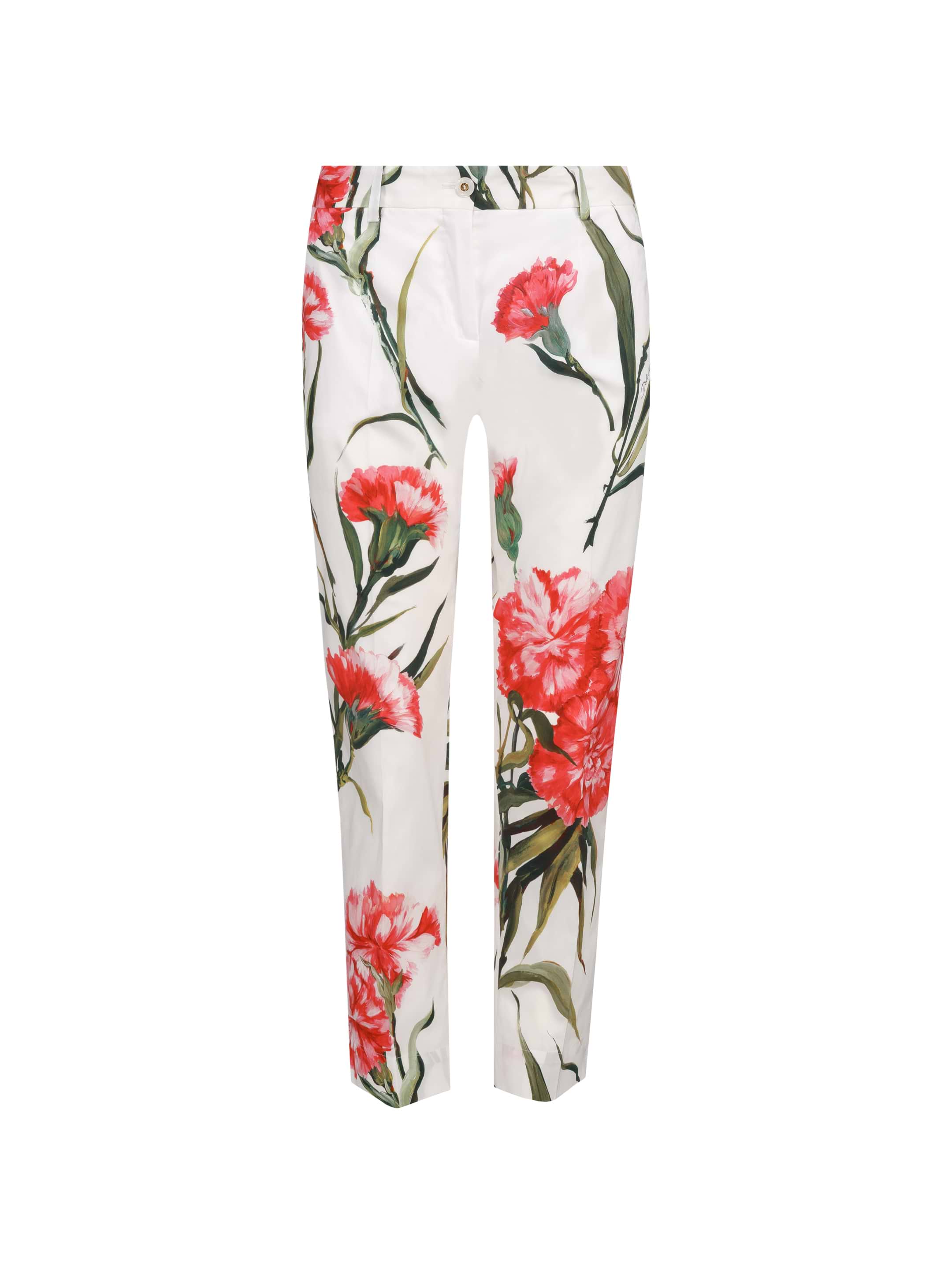 Dolce & Gabbana フラワー シルクツイルパンツ ホワイト Linen jogging trousers in White for Men | Dolce&Gabbana® US