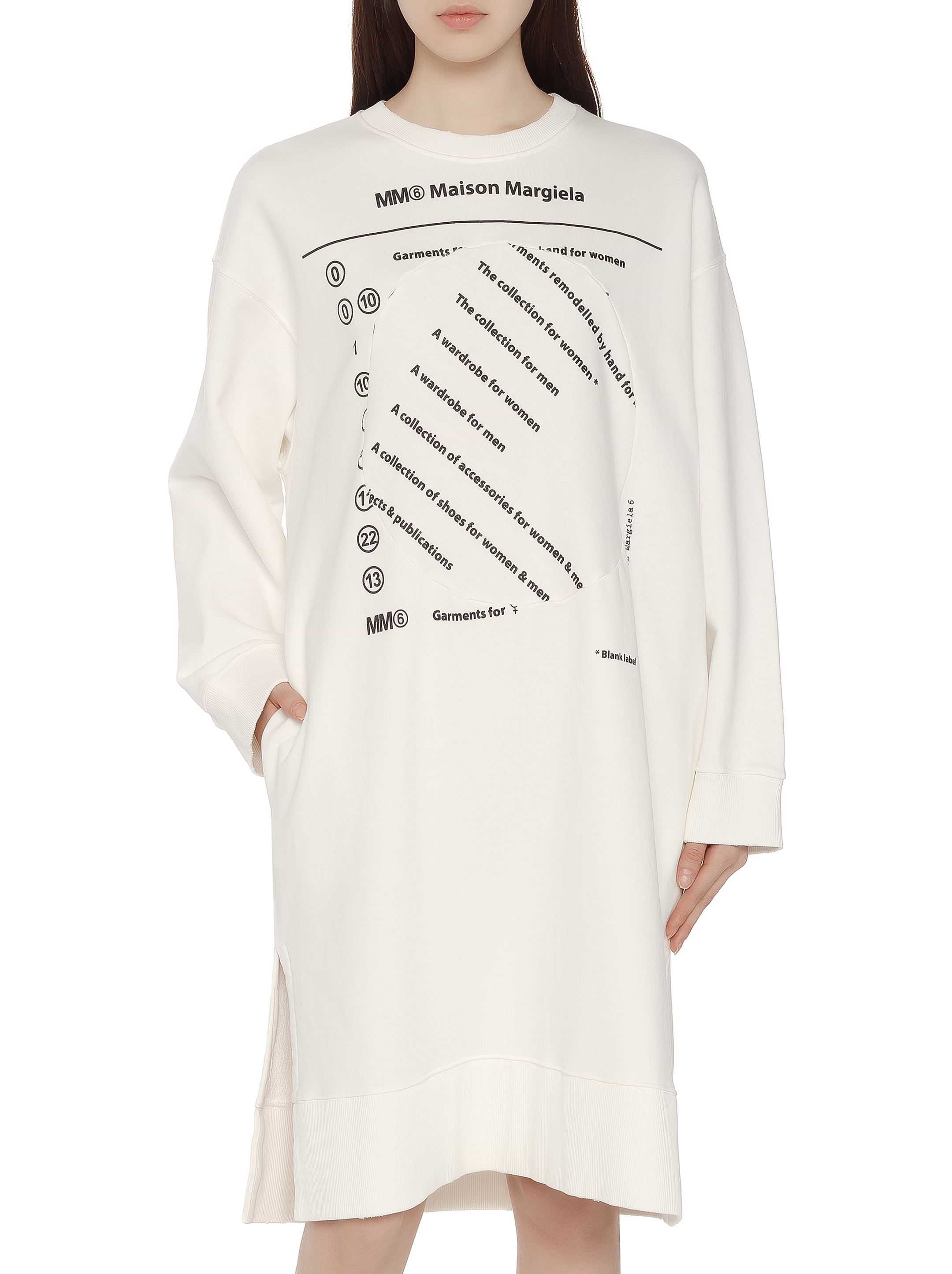 【関税&送料込】Mm6 Maison Margiela Sweatshirt Dress MM6 Maison Margiela Women's Angle Sweatshirt Dress - Black