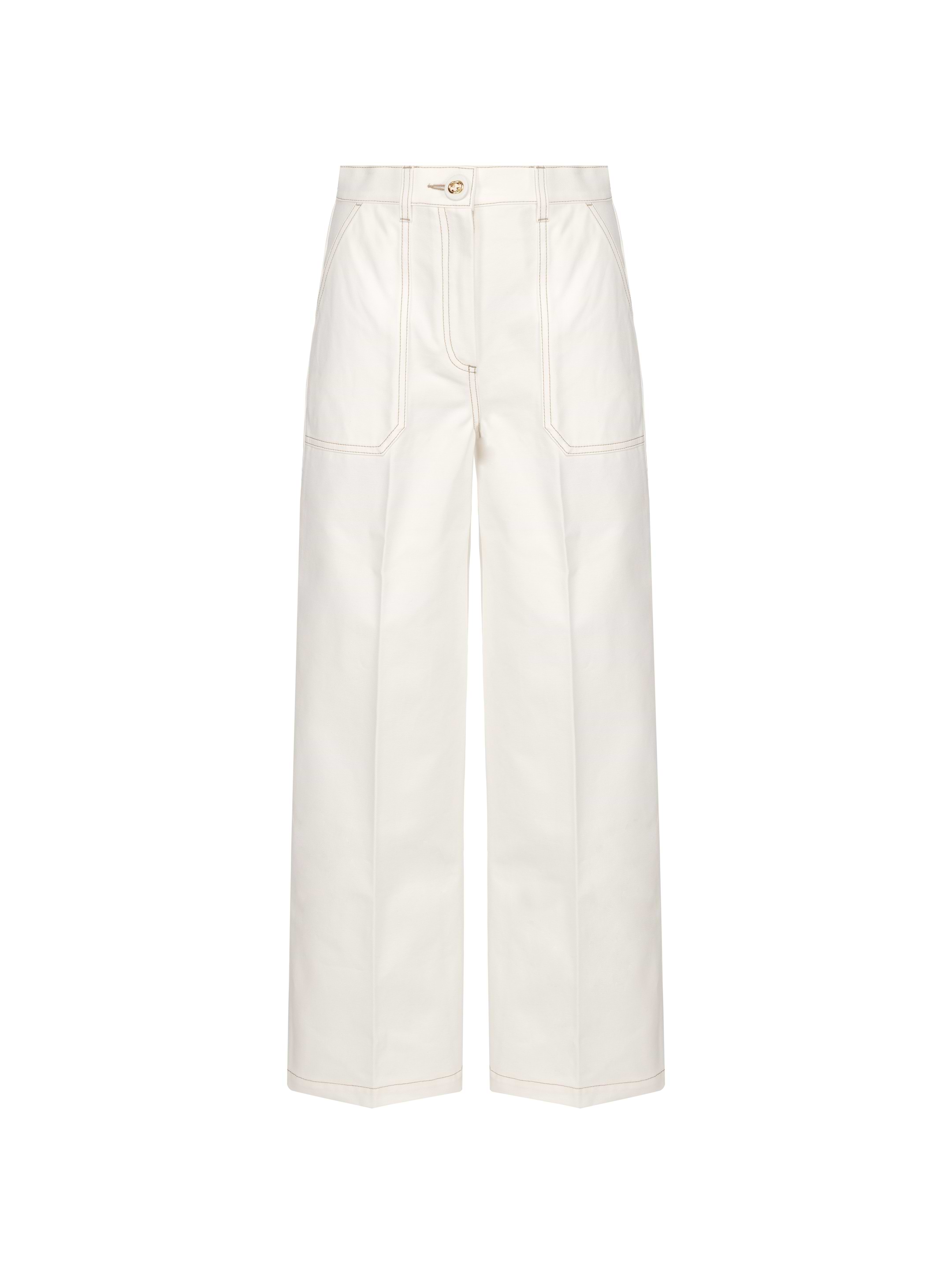 Cotton wide-leg pants Gucci for women - buy in the official