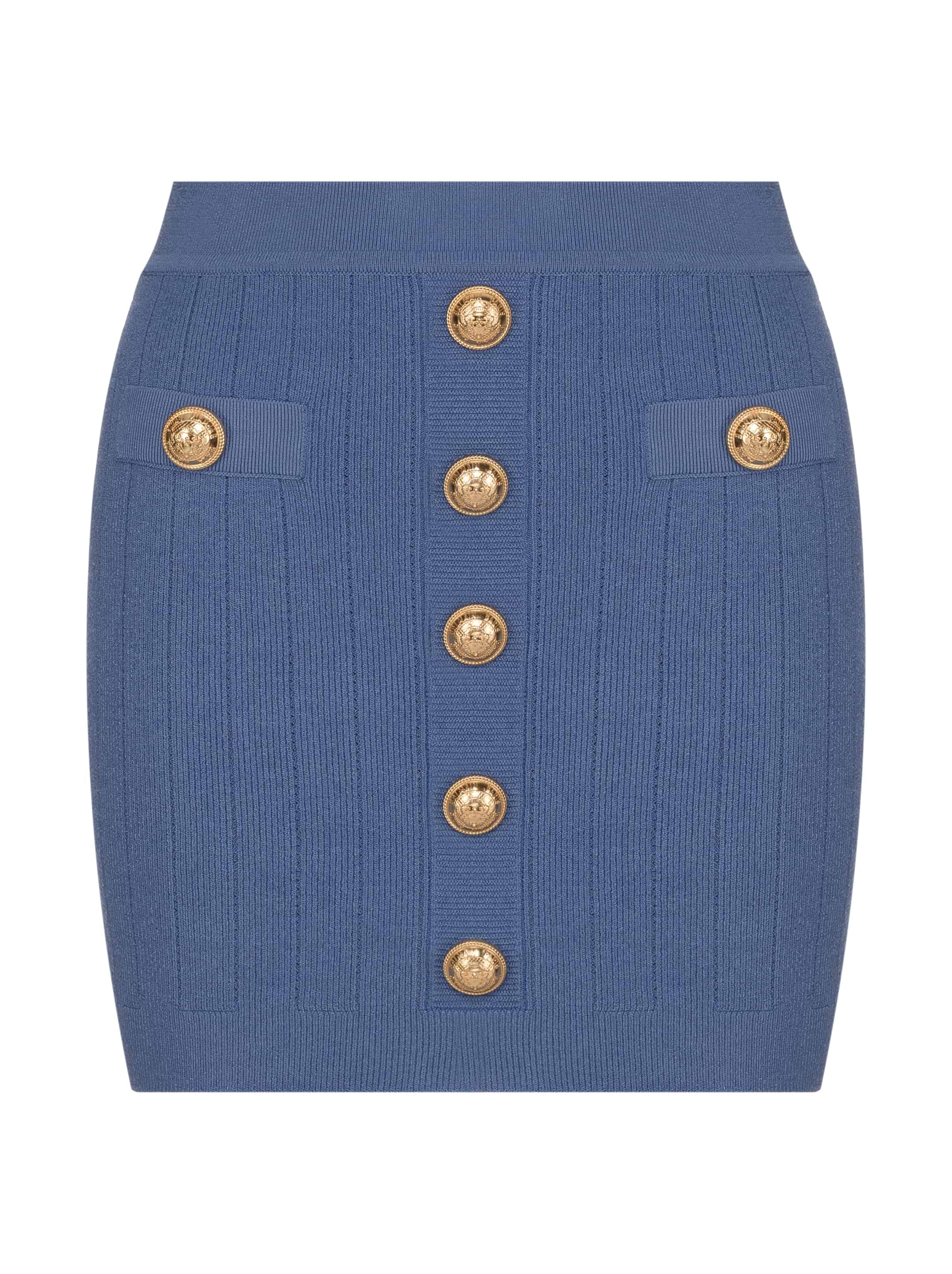 ミニスカート BALMAIN Women Mini Skirts BF0LB902 DD80 SHZ BLEU JEAN BLUE ミニスカート BALMAIN Women Mini Skirts BF0LB902 DD80 SHZ