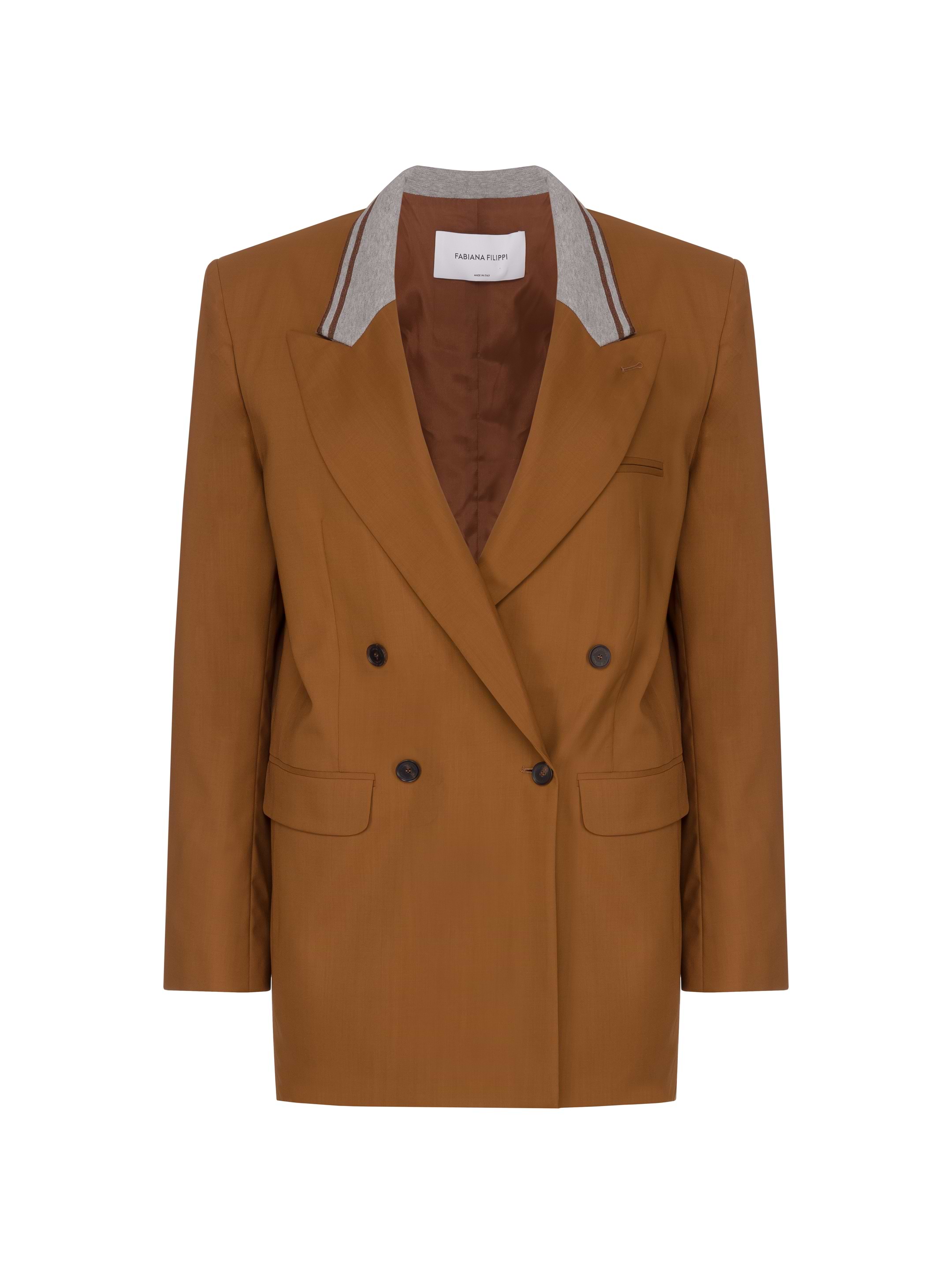 アウターその他 FABIANA FILIPPI Woman Blazer Beige GCD215F122 VR2 Cady jacket, butter for Women | Fabiana Filippi®