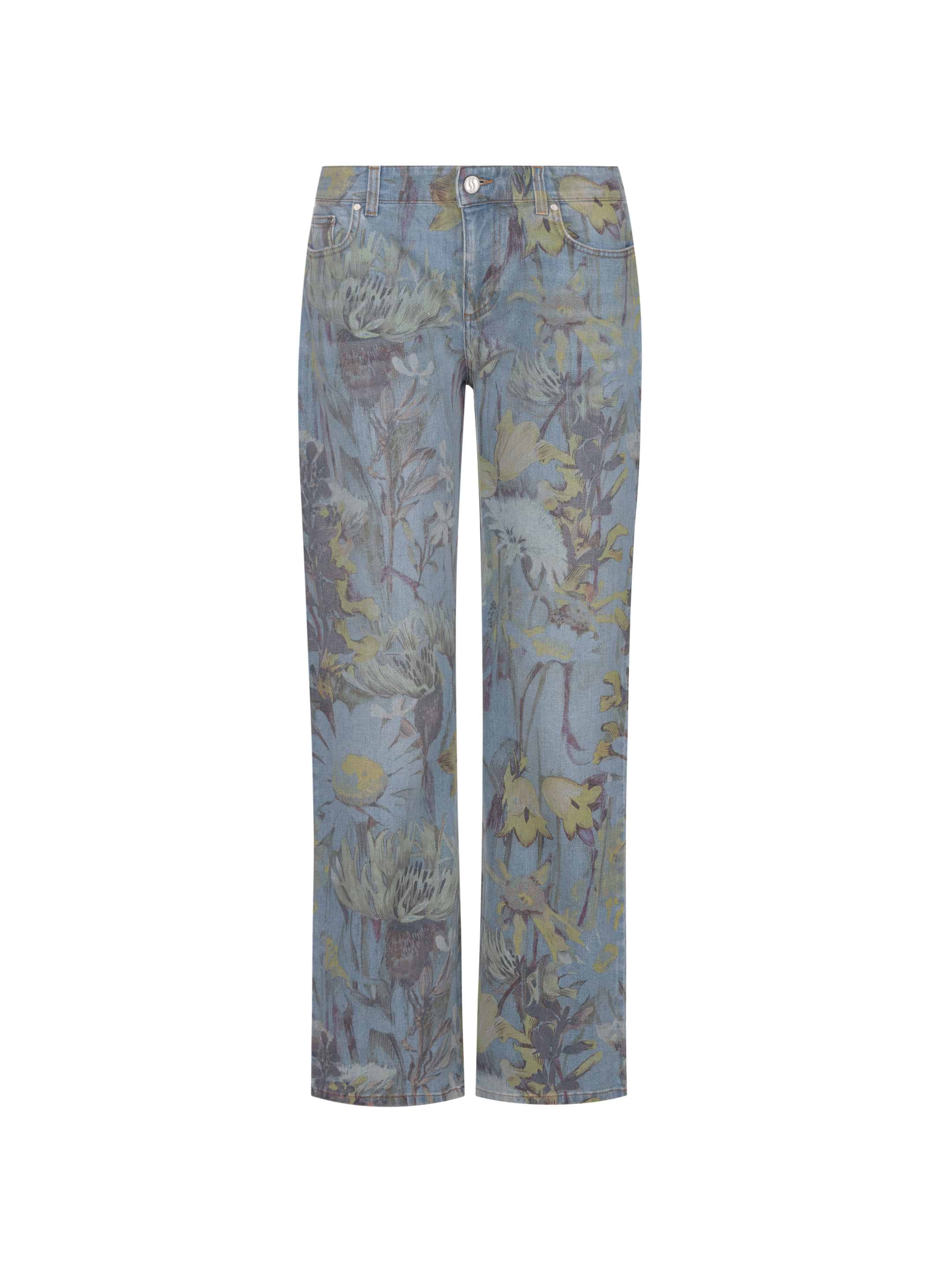 Stella McCartney women's Wide-leg jeans with a floral print