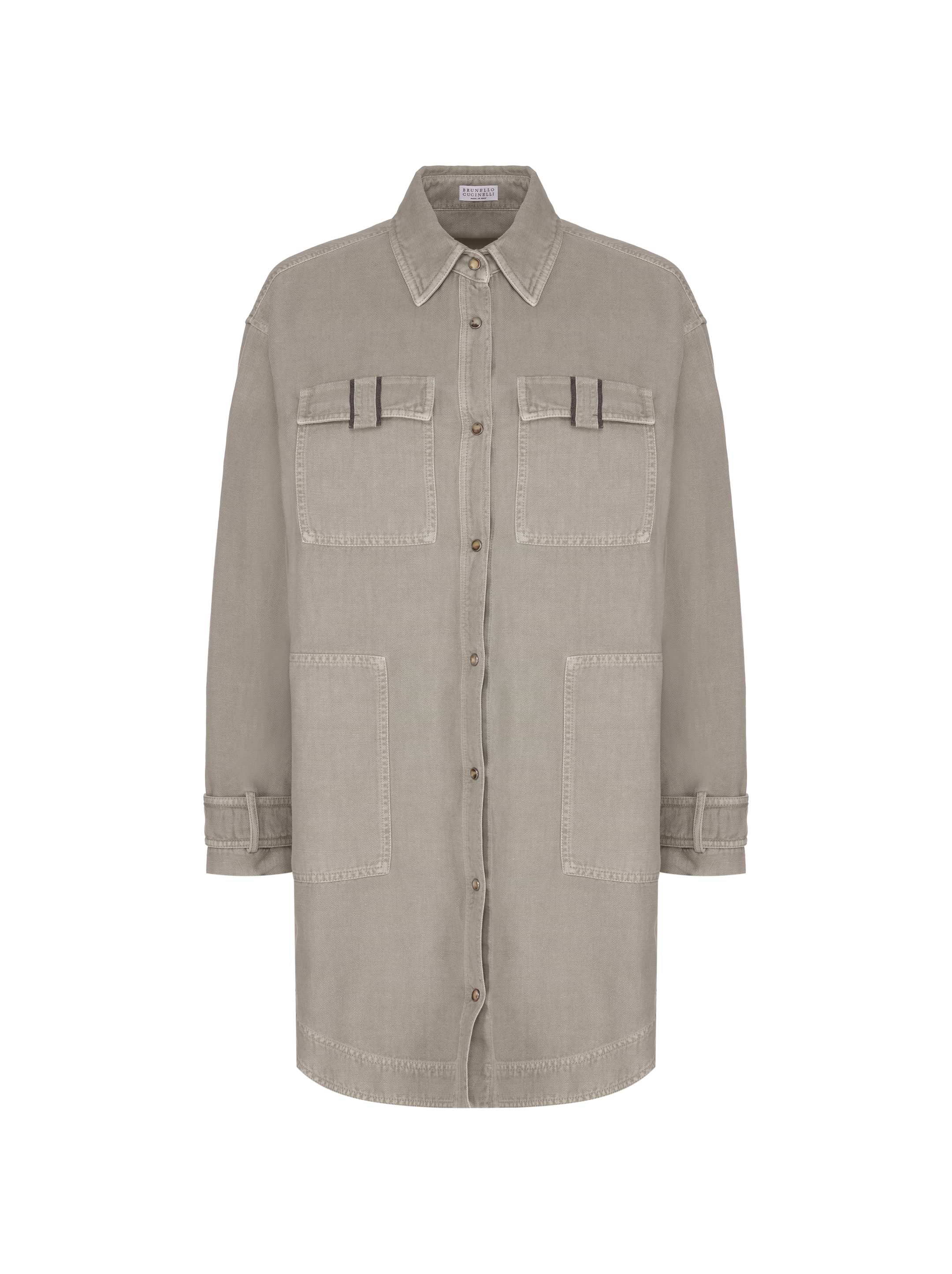 Brunello Cucinelli women's Longline shirt with monil chain