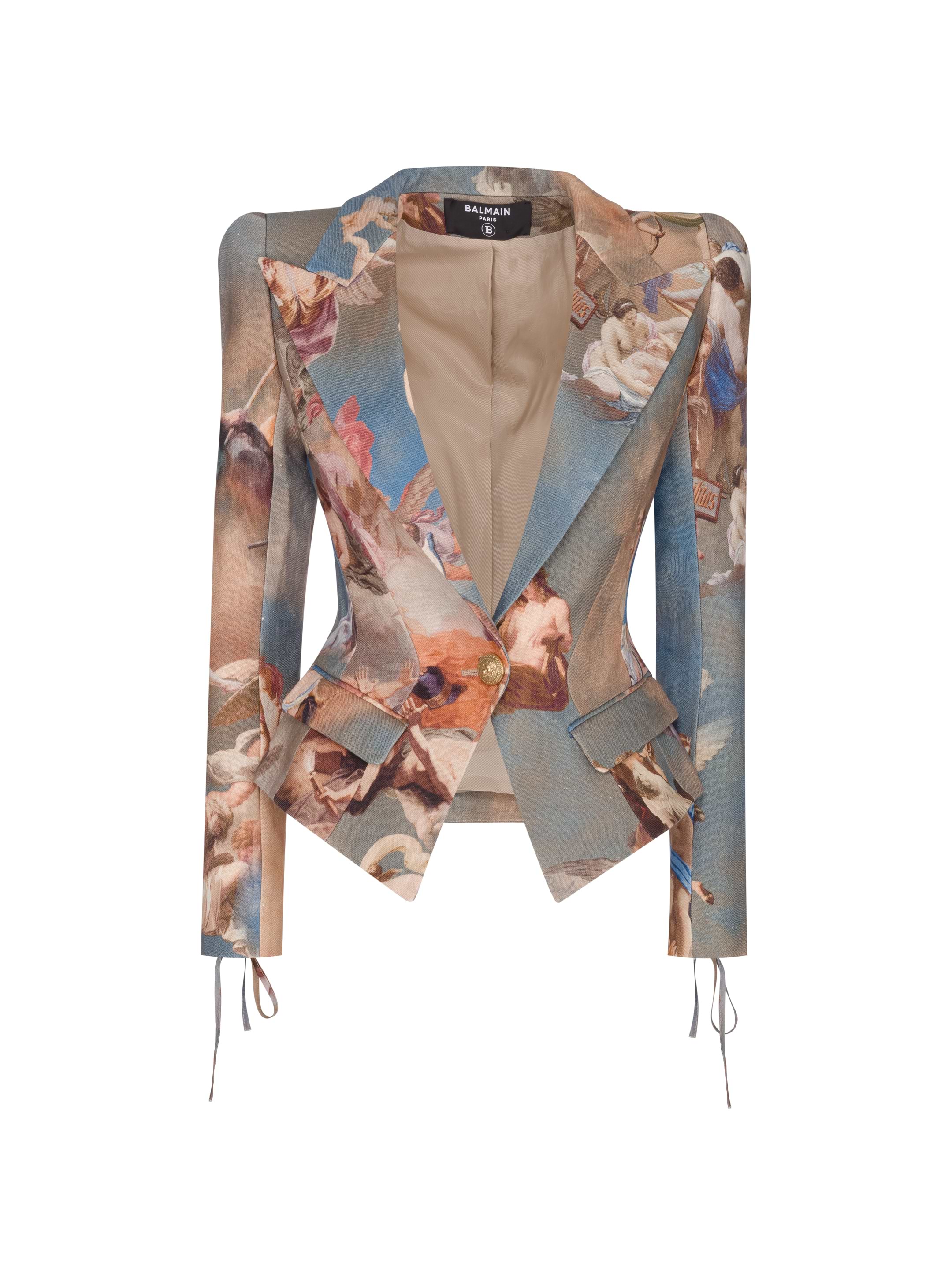 Balmain women's Single-breasted blazer with a print - buy