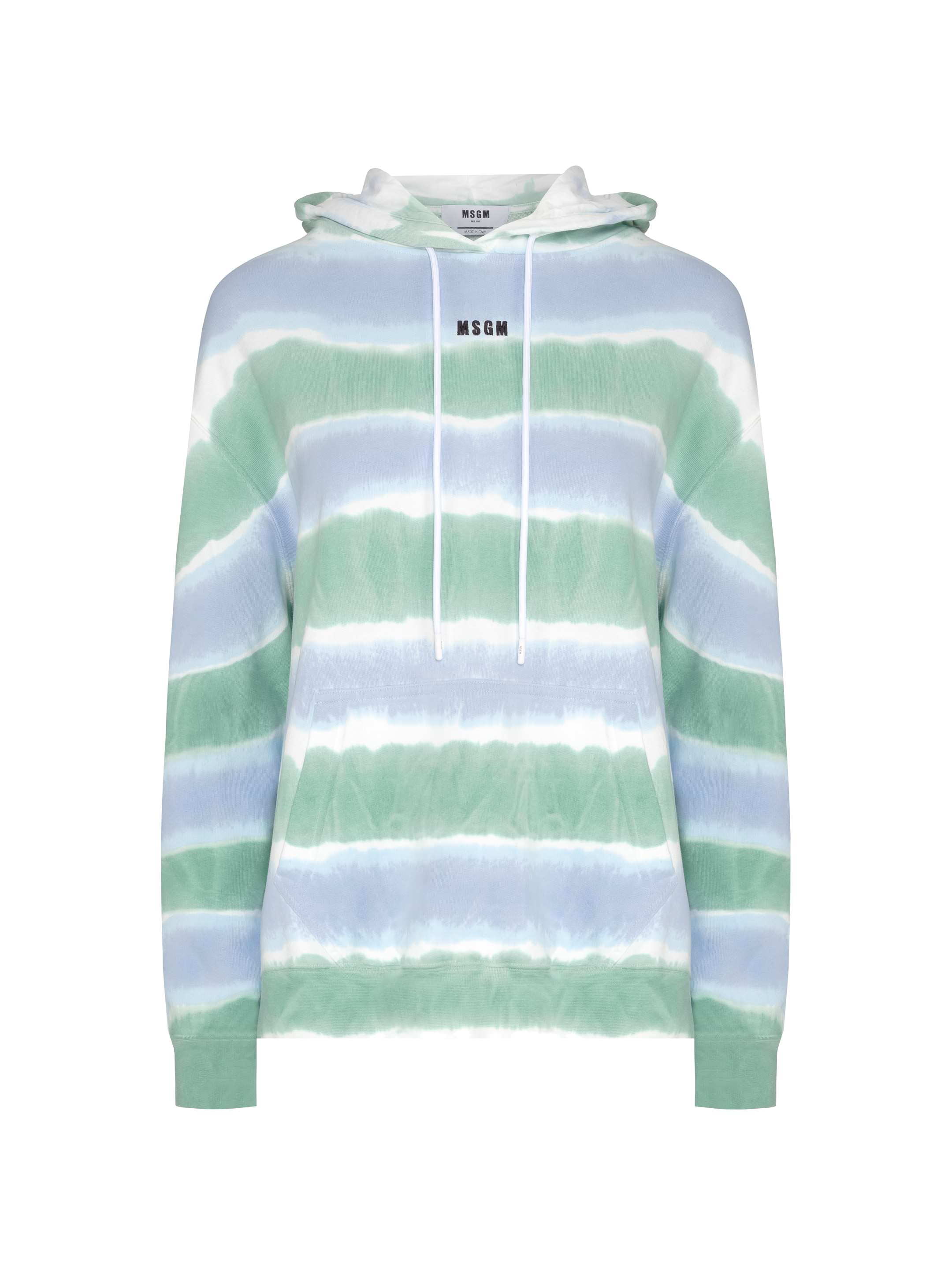Tie Dye printed cotton hoodie MSGM for women - buy in the