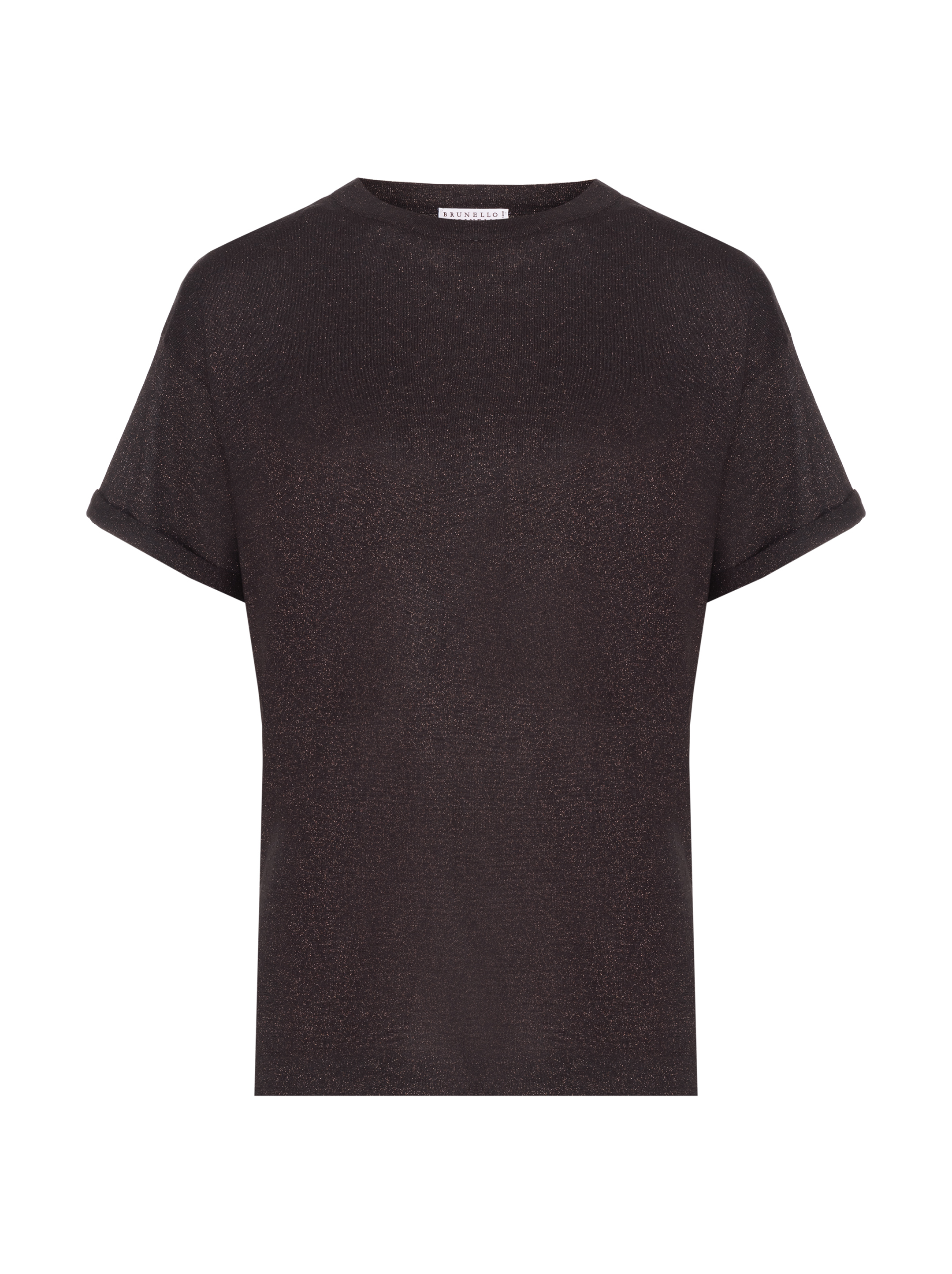 Knitted T-shirt with lurex Brunello Cucinelli for women
