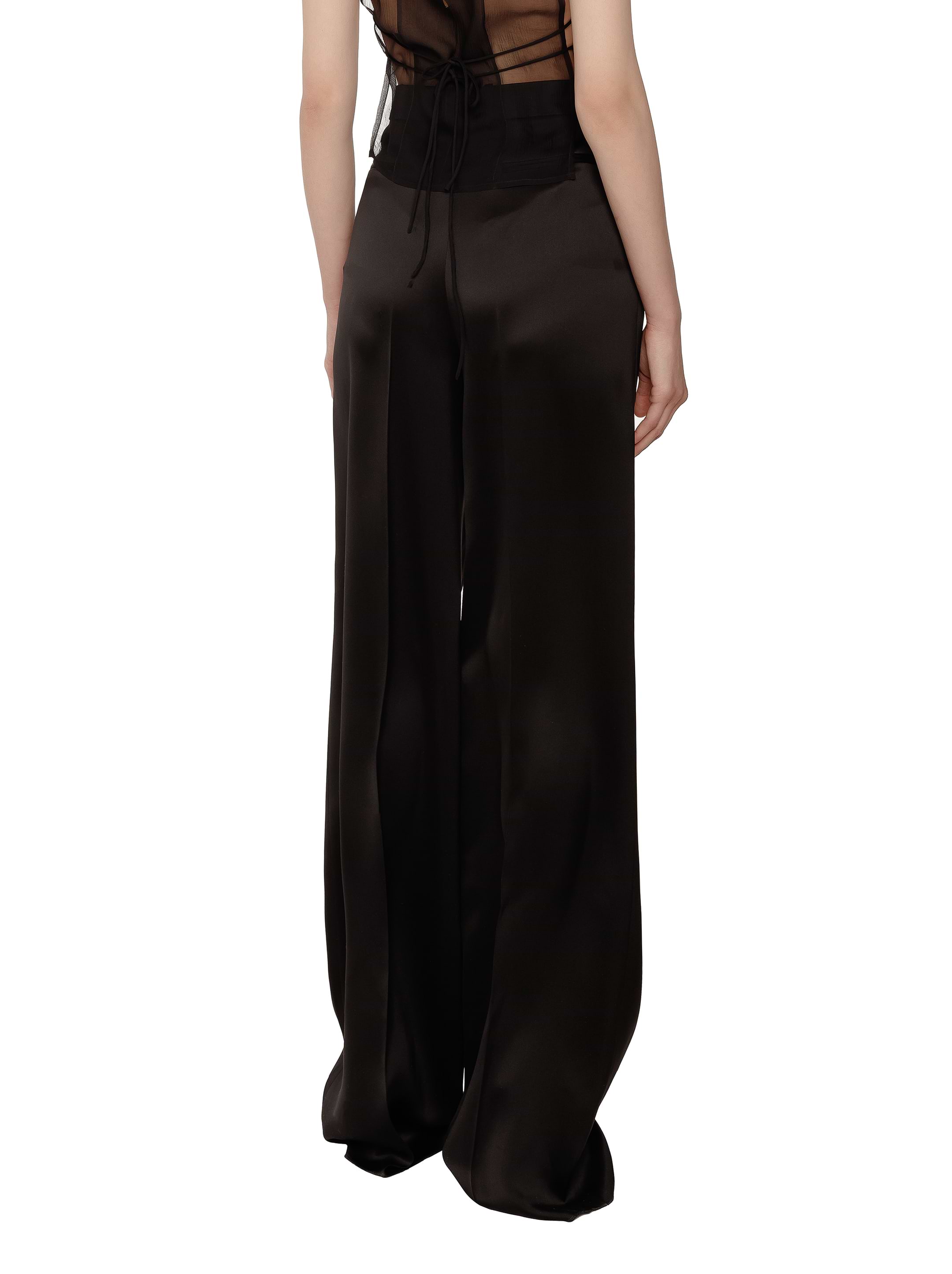 Saint Laurent women's Satin flared trousers - buy for