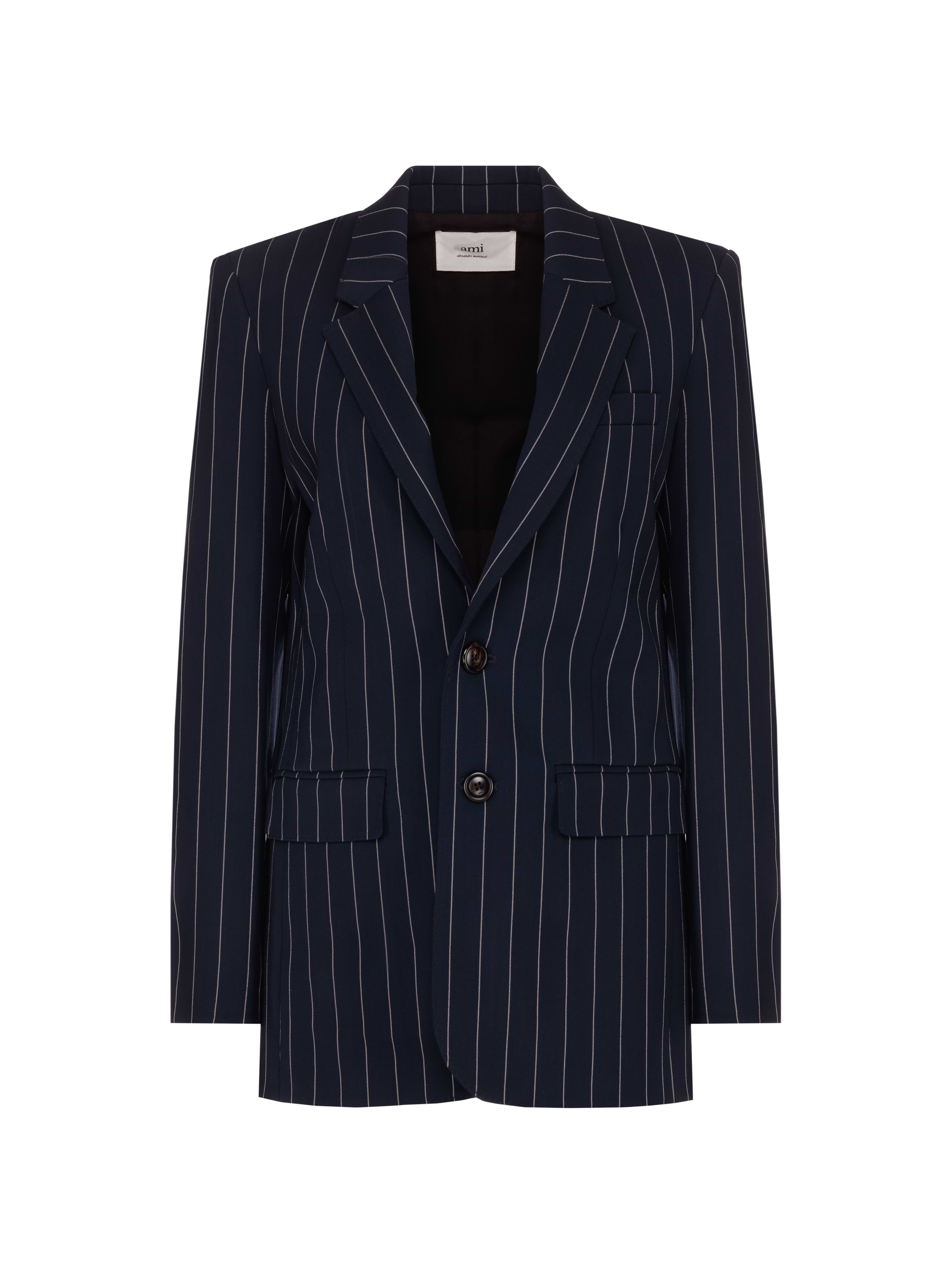 AMI｜BLAZERS (FBV030 WV0006 492) AMI PARIS women's Striped single-breasted blazer - buy for