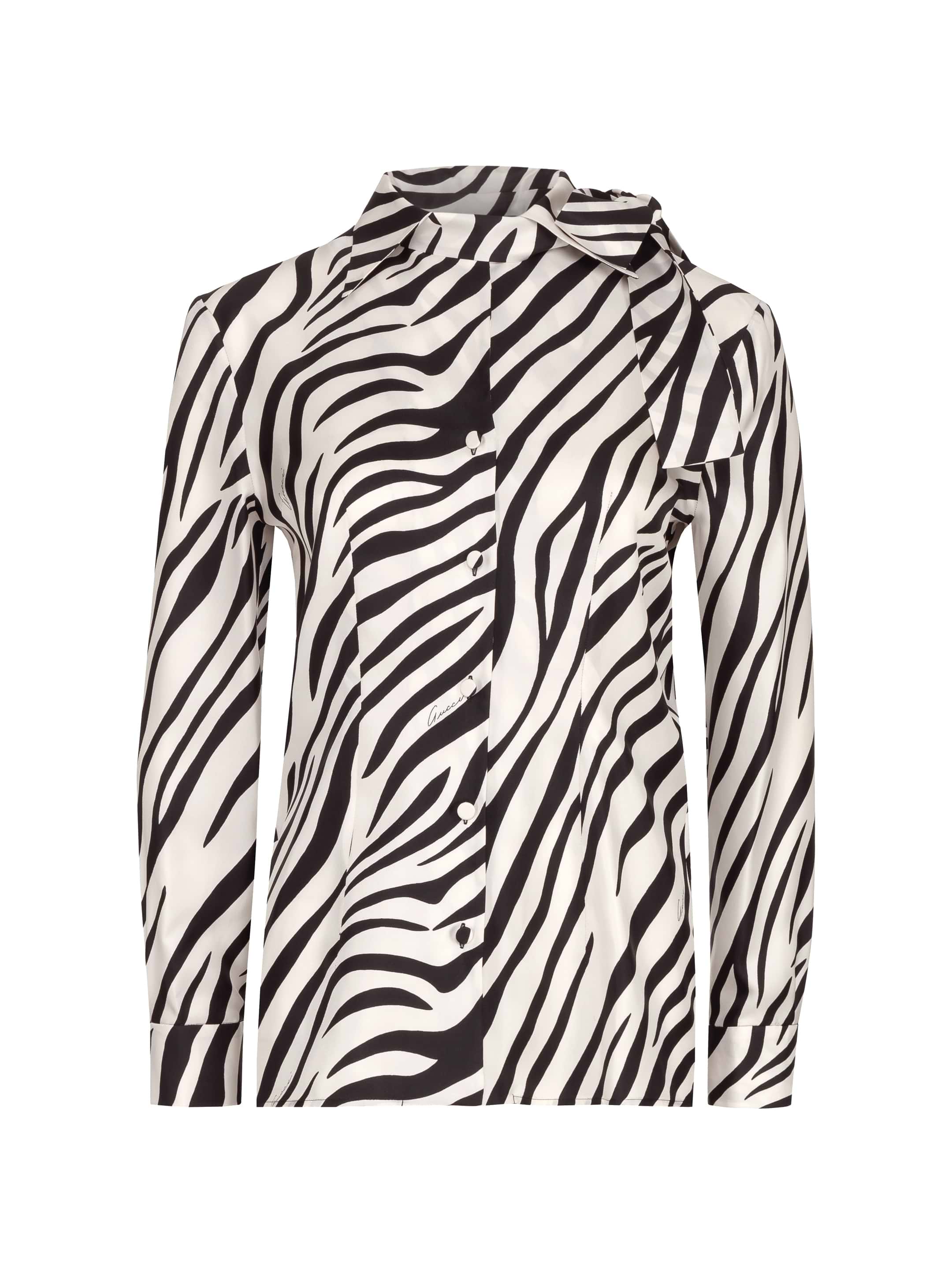 シャツ Gucci women's Zebra print silk shirt - buy for 827000 KZT in
