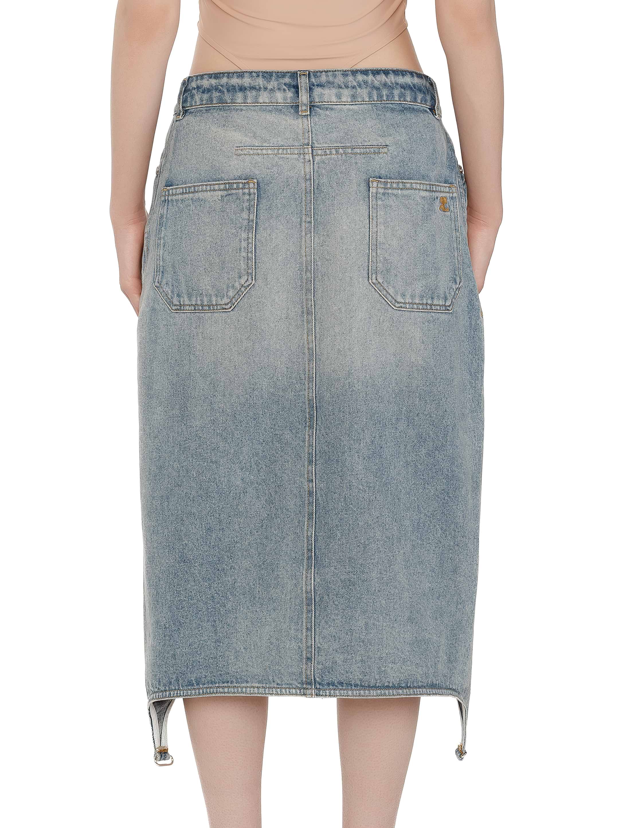 スカート COURREGES COTTON DENIM MIDI SKIRT Denim midi skirt Courreges for women - buy in the official