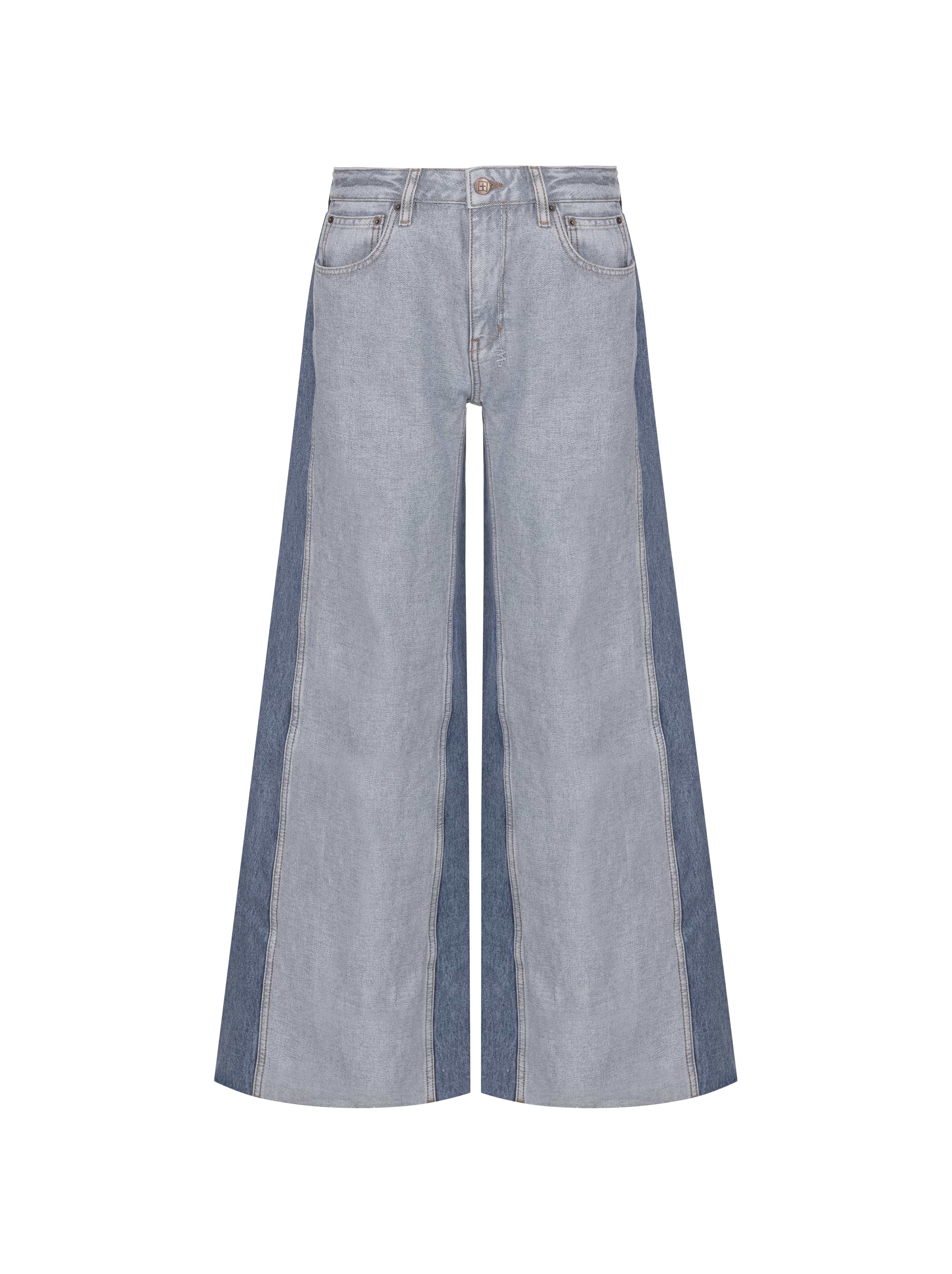 【HI FI FNK】Gently Linen Denim Skinny fit Helsinki jeans, Light Blue - Sisley