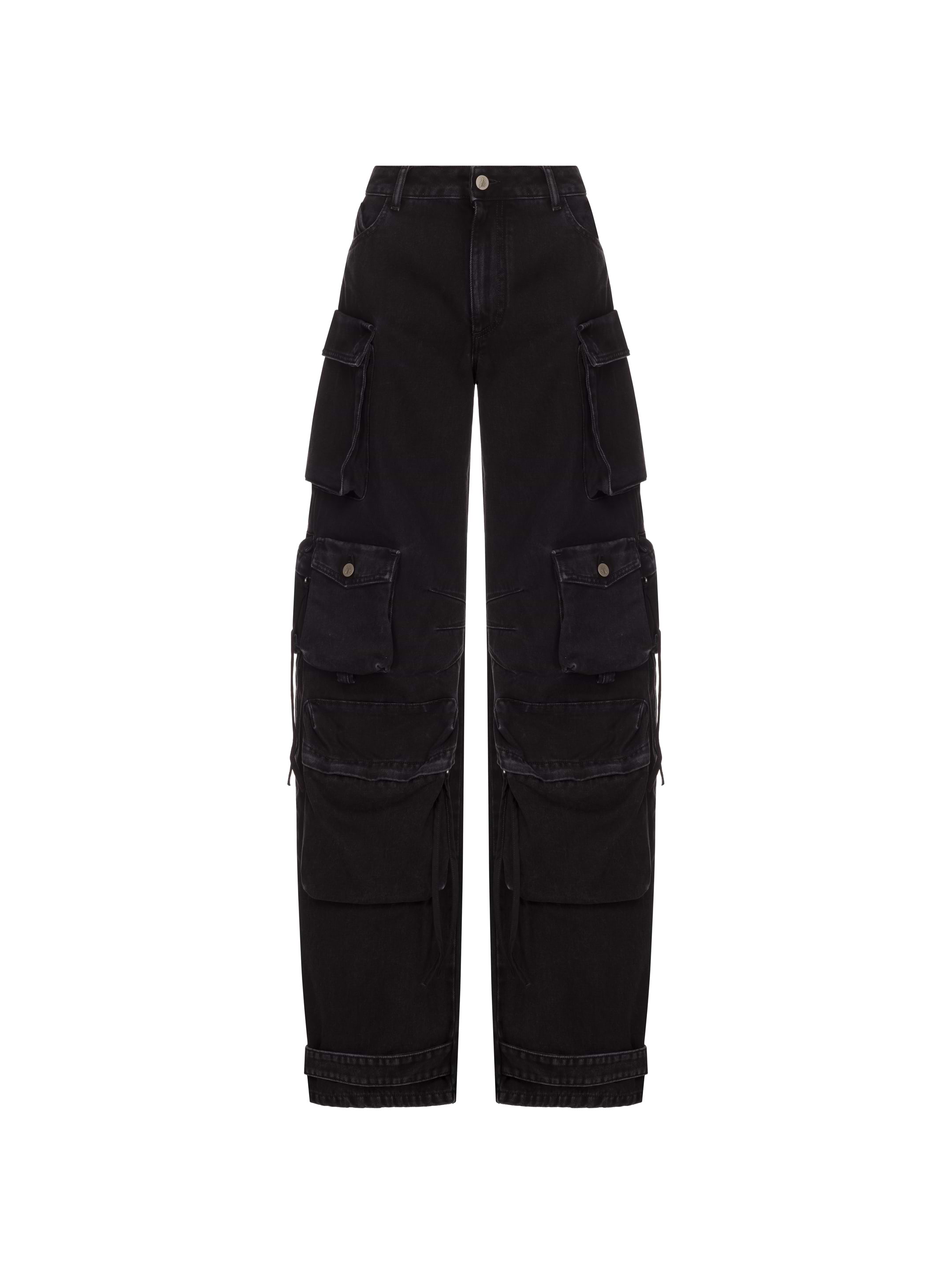 デニム・ジーパン THE ATTICO Women Denim Pants 247WCP84 D075S 100 Black Fern'' black denim long pants for Women | THE ATTICO®
