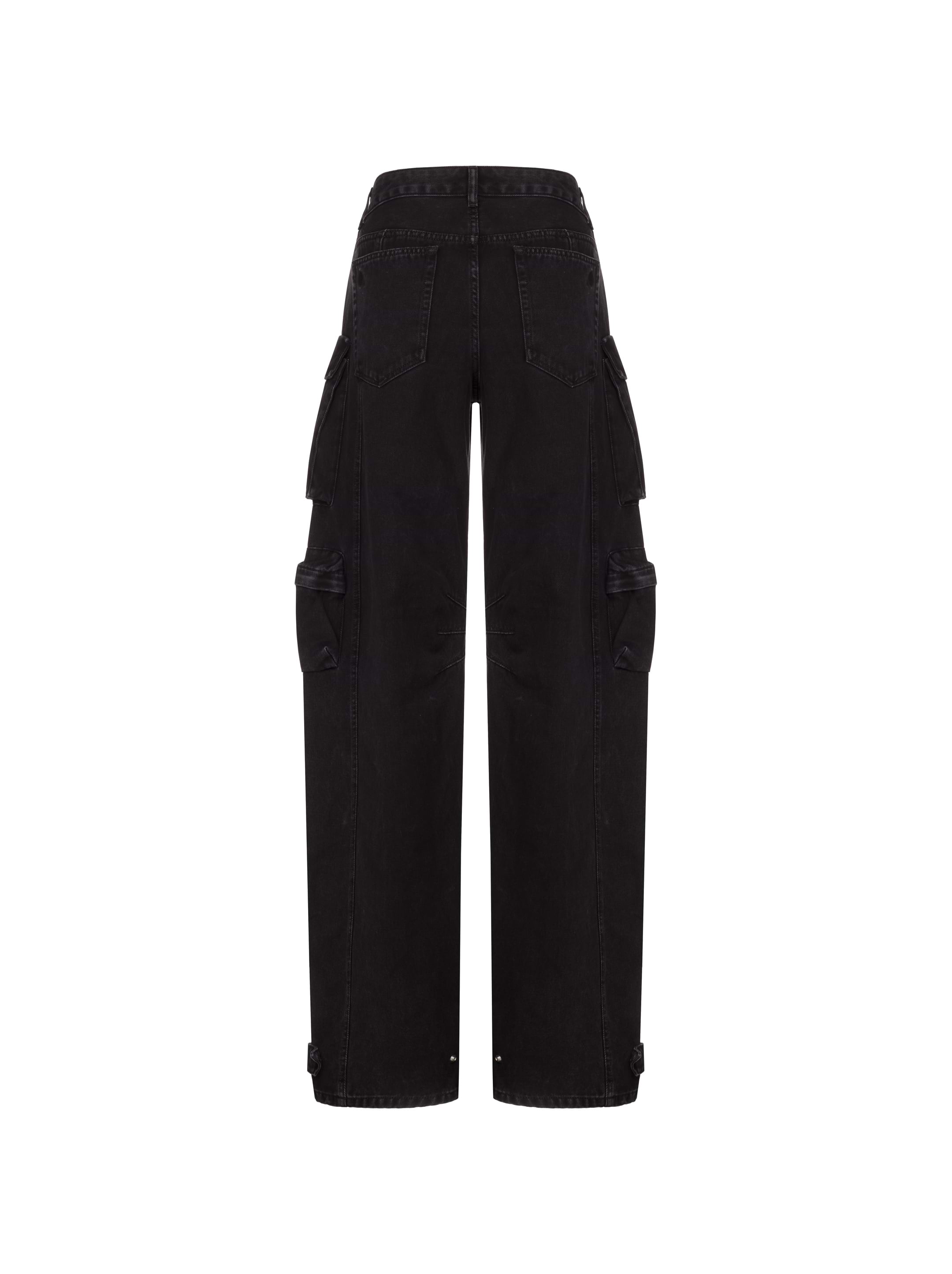 デニム・ジーパン THE ATTICO Women Denim Pants 241WCP113 D066 100 Black Black long pants for Women | THE ATTICO®