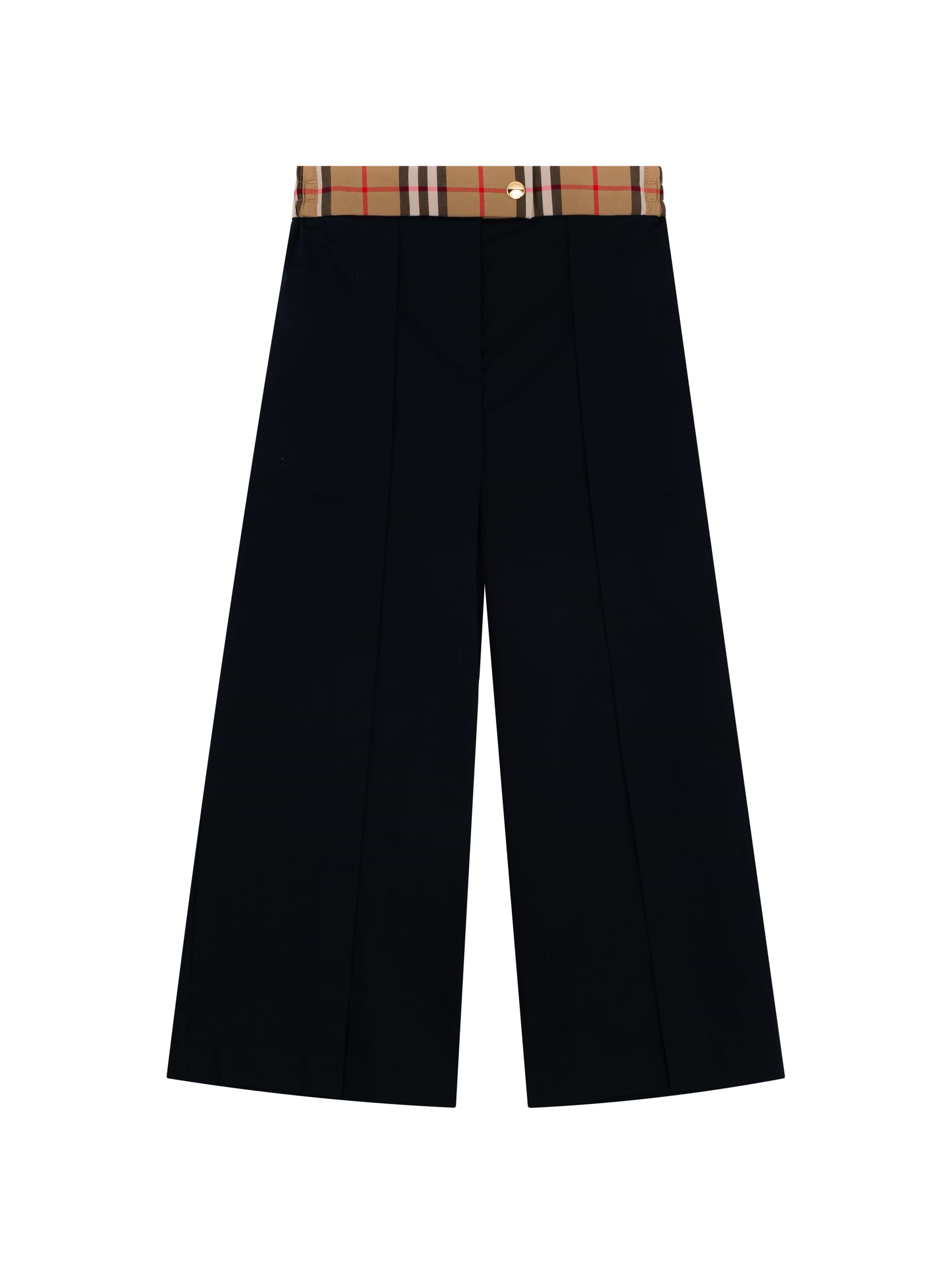 パンツ Burberry FW25 Embroidered poplin pant (8111874 A7028) Poplin wide leg pants Burberry for kids - buy in the