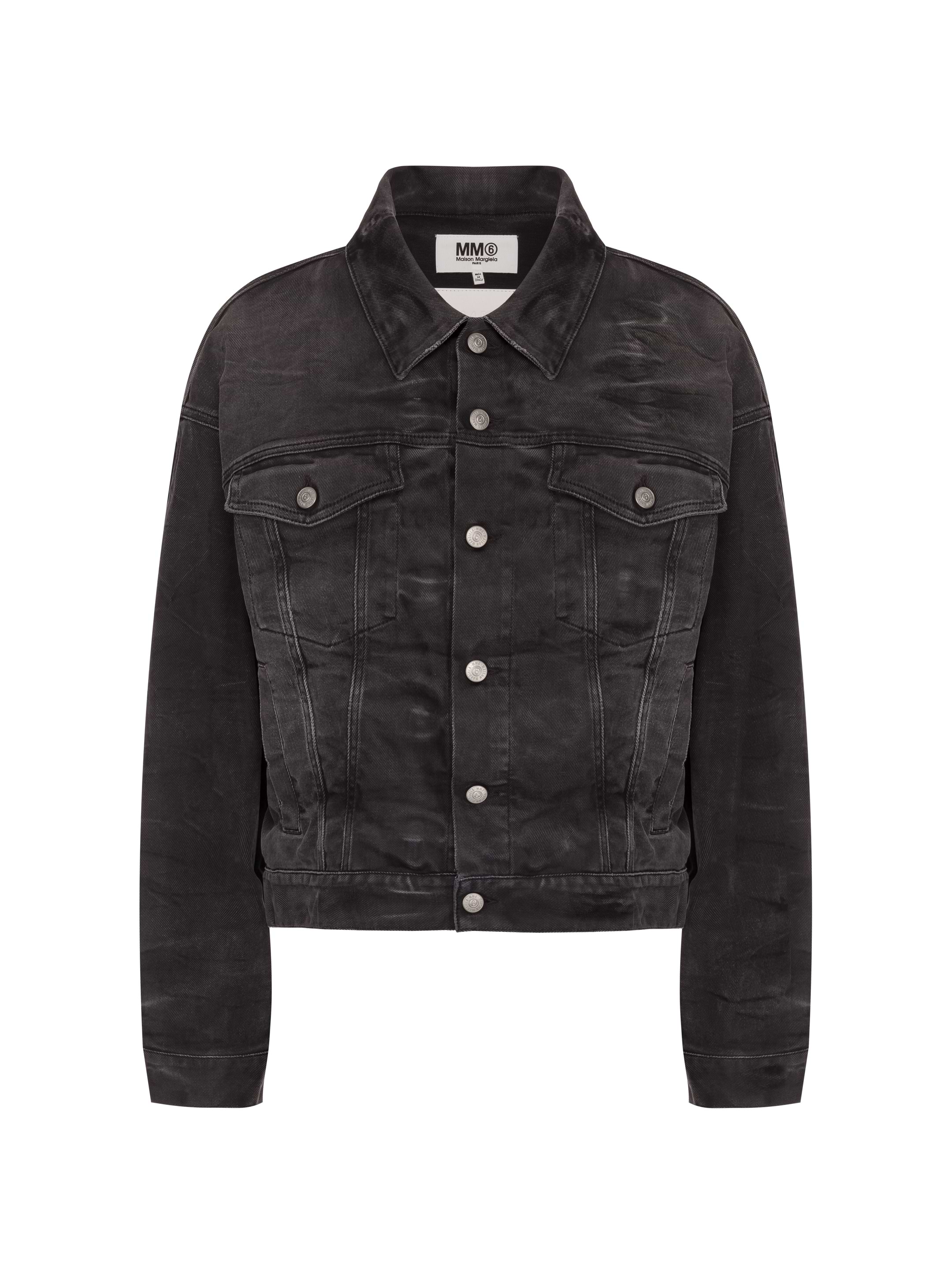 MM6 MAISON MARGIELA women's Wrinkled effect denim jacket