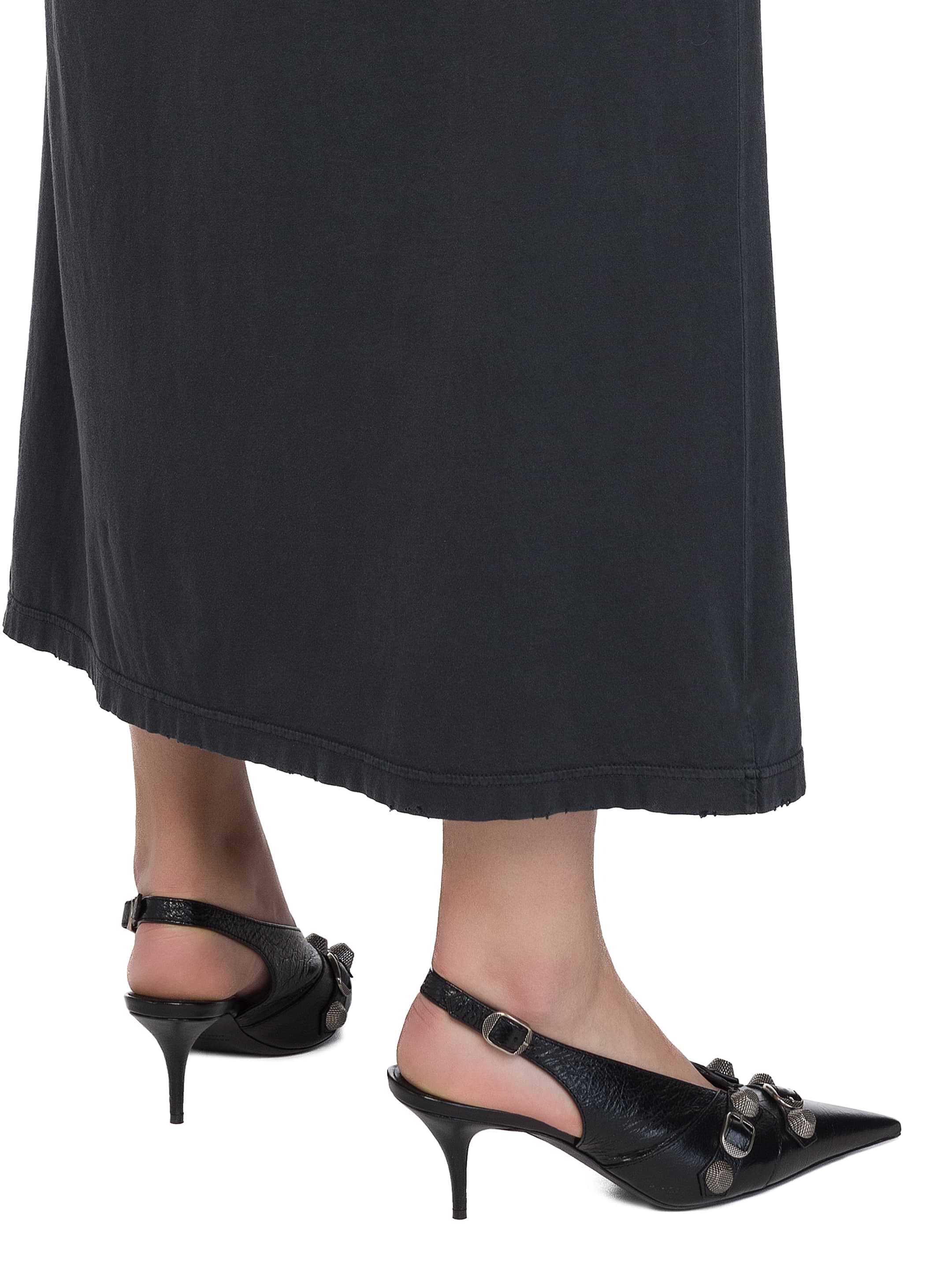 Balenciaga women's Cagole leather sling back pumps - buy for