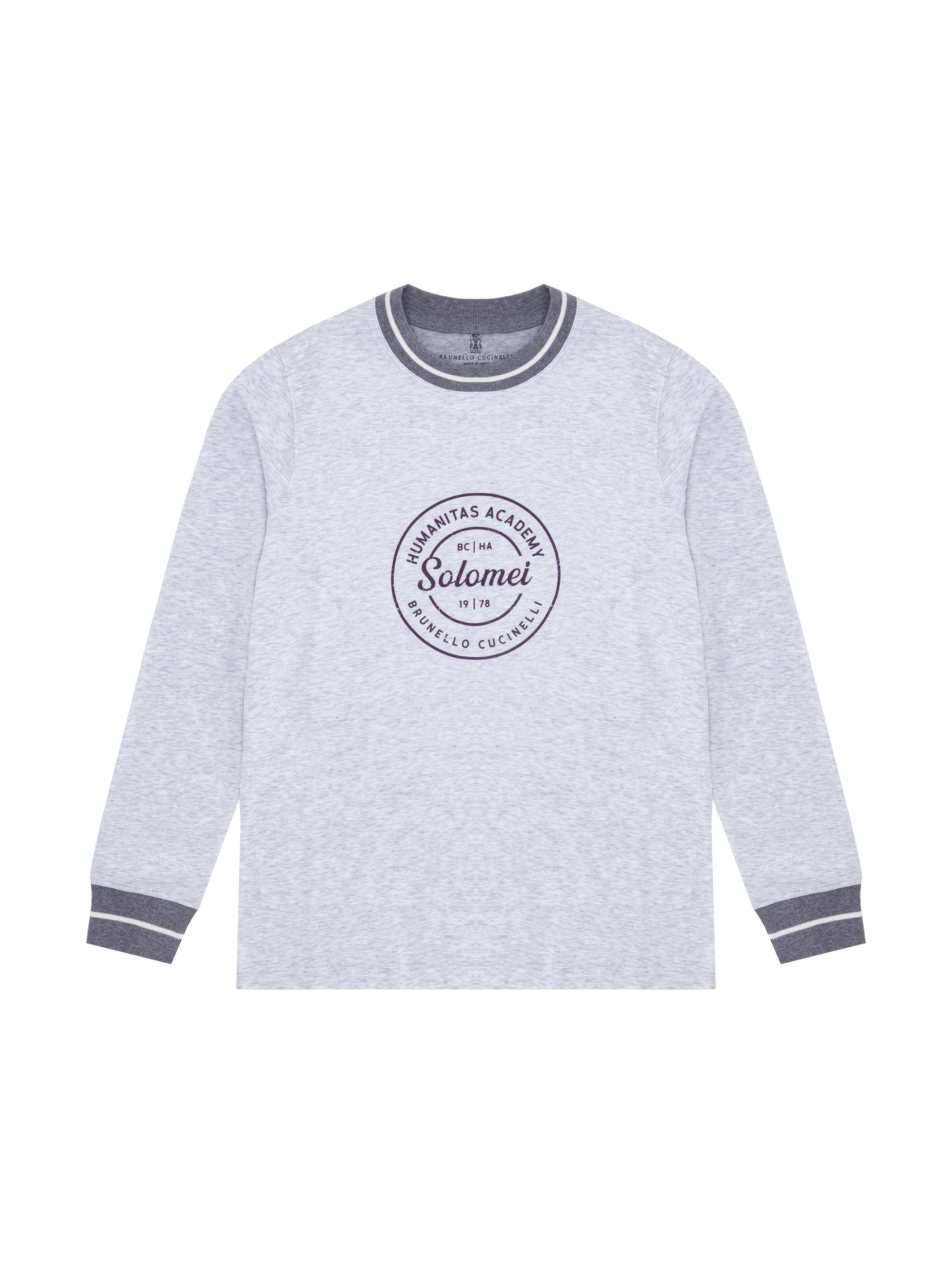 Logo cotton longsleeve Brunello Cucinelli for kids - buy in