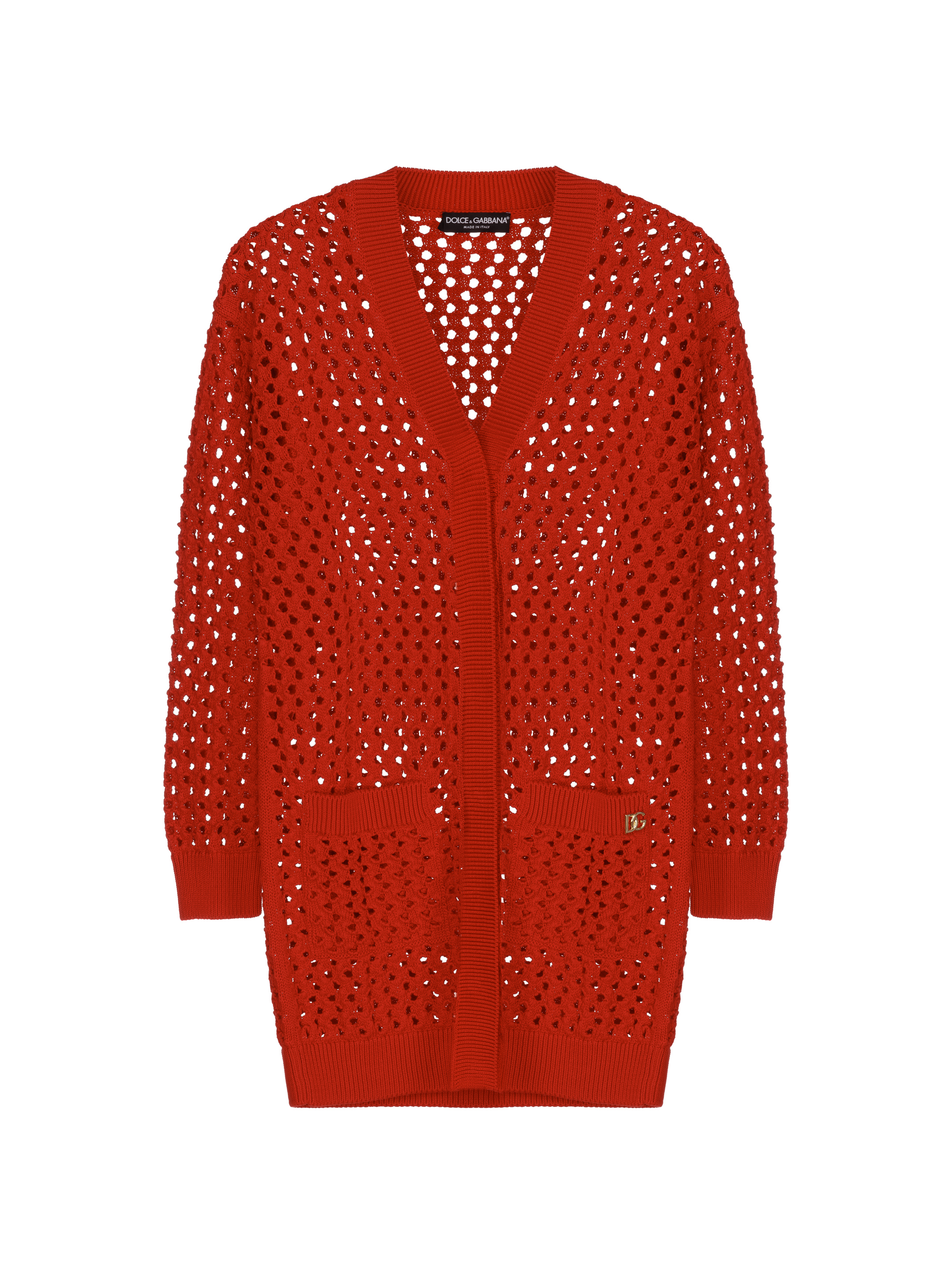 トップス DOLCE&GABBANA Logo Knit Cardigan Dolce & Gabbana crochet-knit Cardigan | Black | FARFETCH