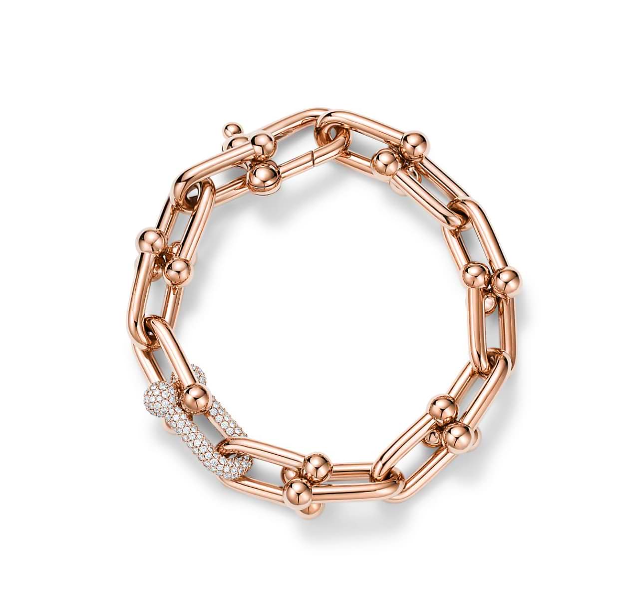 Tiffany & Co. Large Link Bracelet Tiffany HardWear Rose Gold