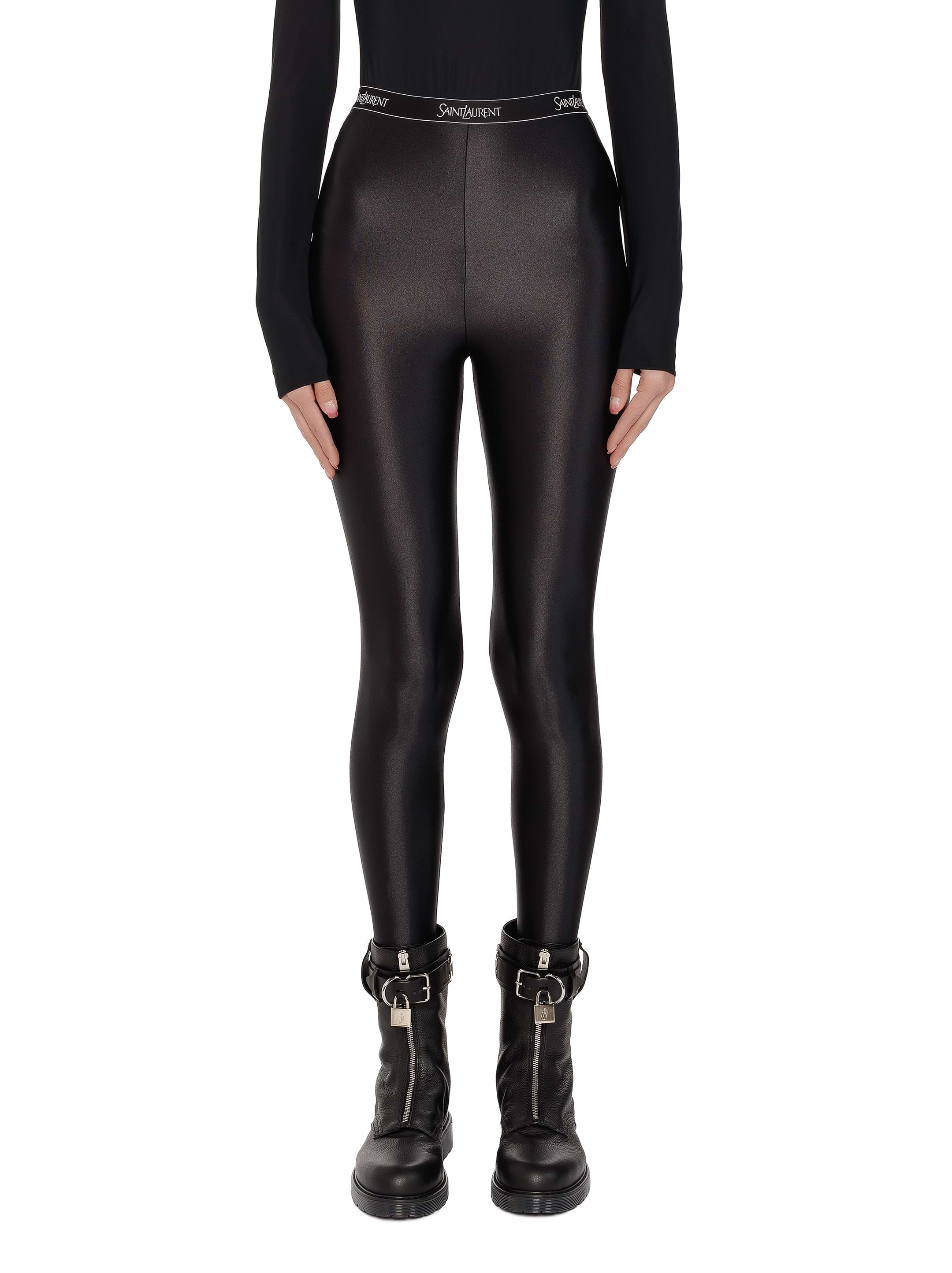 パンツ SAINT LAURENT KNIT LEGGINGS Saint Laurent Latex leggings Saint Laurent