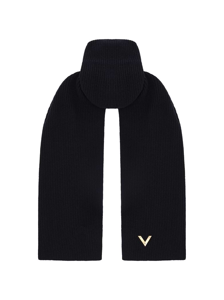 Valentino Garavani women's V-logo knitted scarf buy for 488300