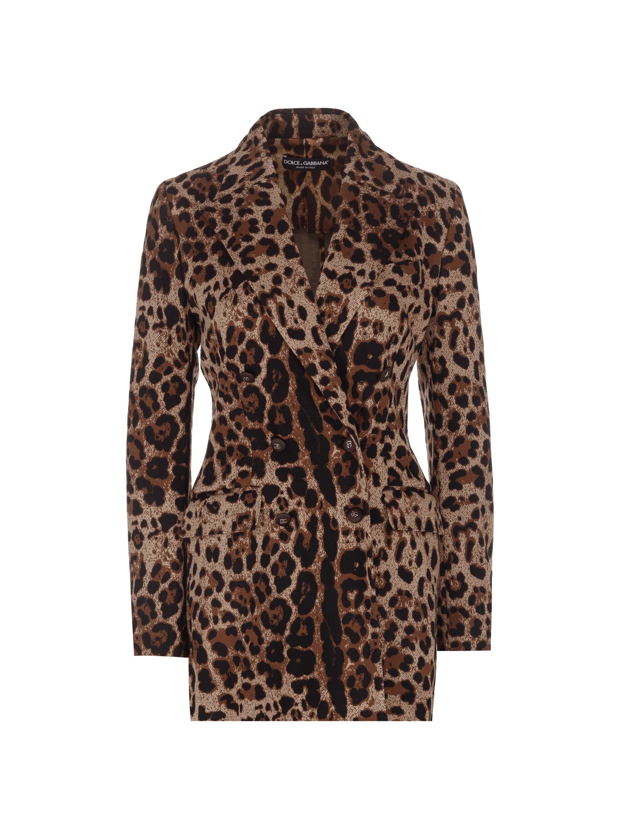 【DOLCE&GABBANA】ベロア ダブルブレストジャケット レオパード DOLCE&GABBANA ベロア ダブルブレストジャケット レオパード