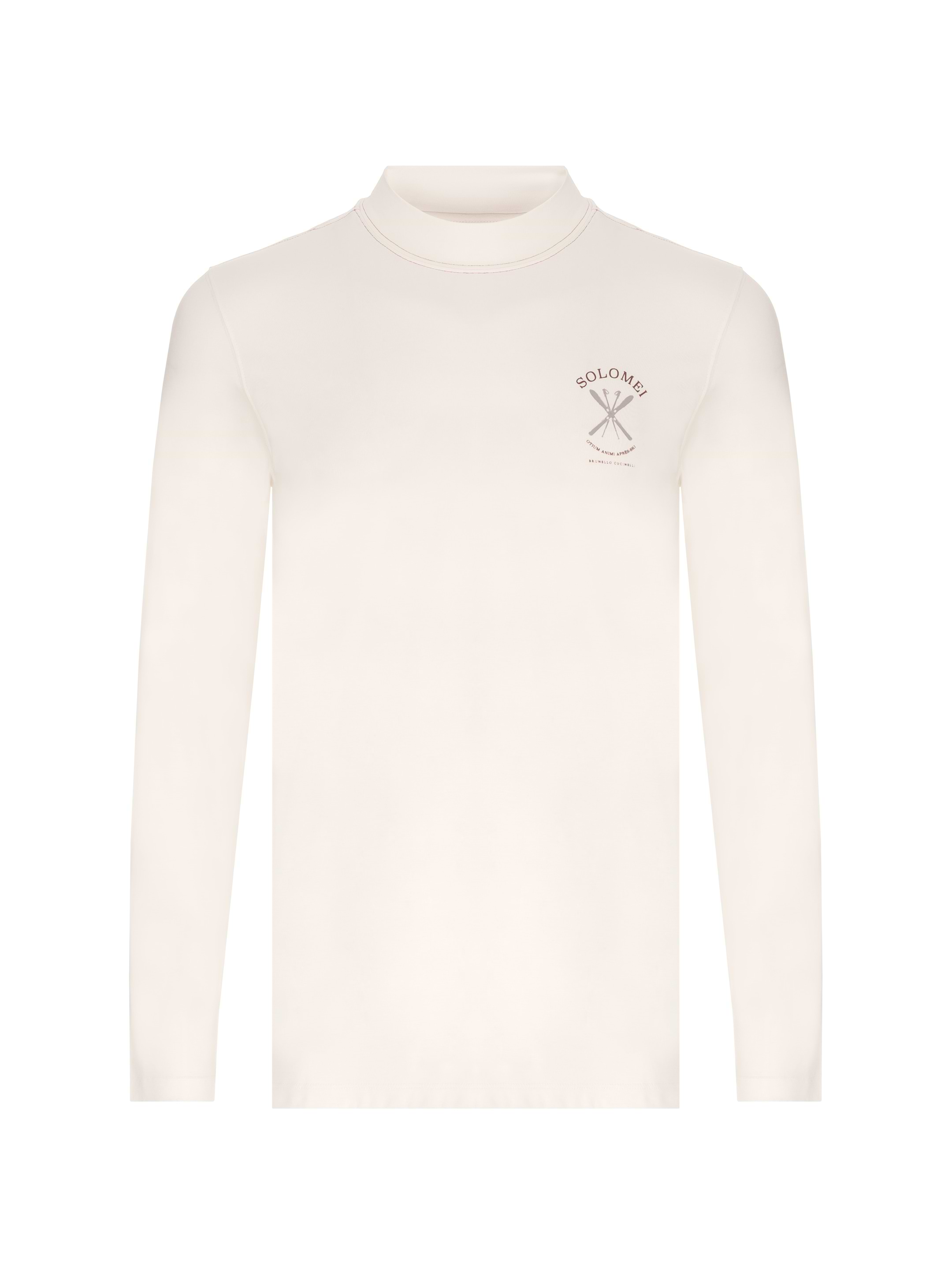 Brunello Cucinelli men's Silk longsleeve with logo - buy for